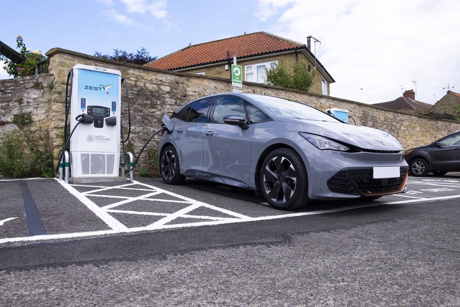 A new rapid electric vehicle charger in Eastgate car park in Pickering. 