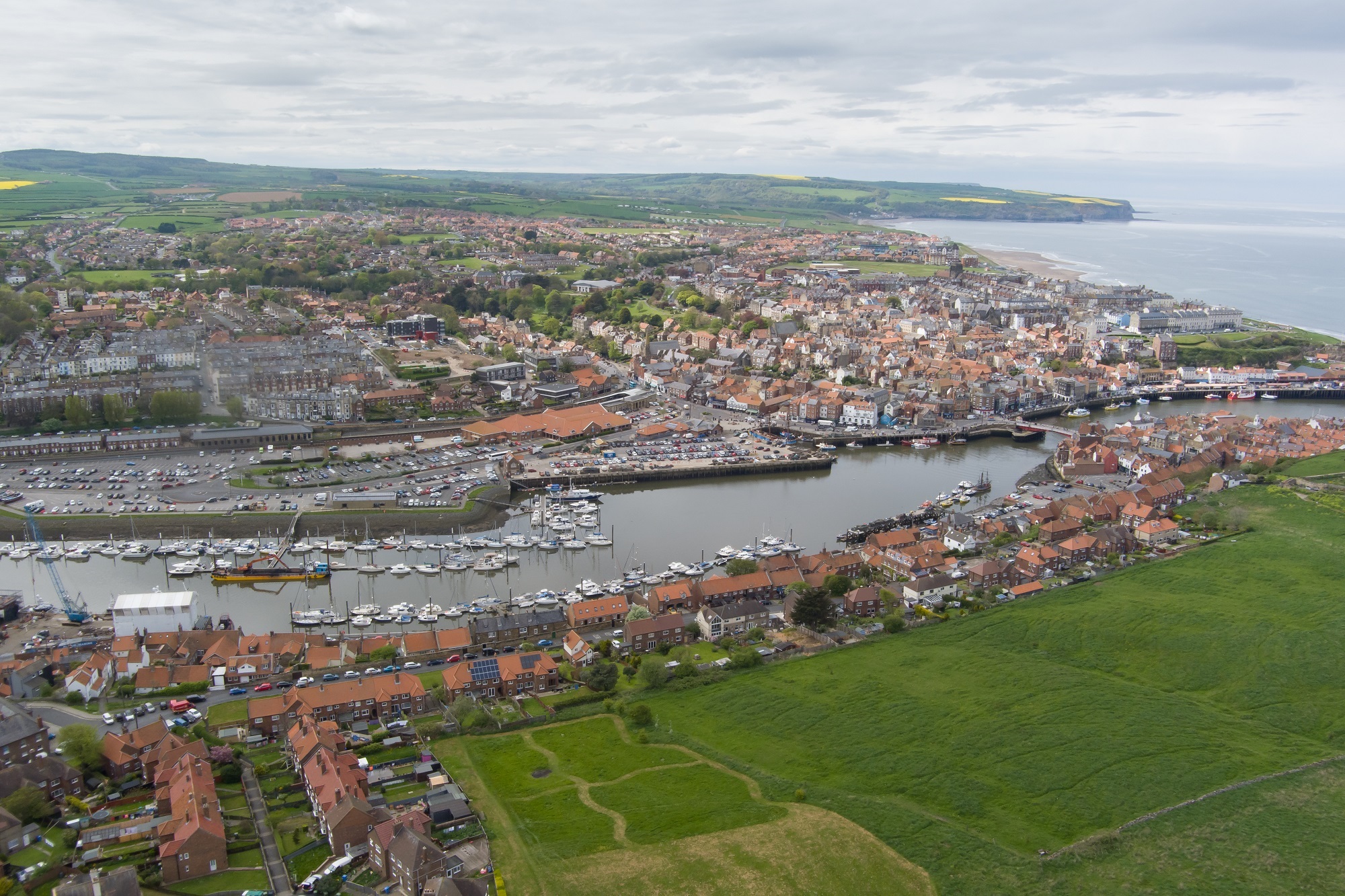 An aerial view of Whitby.