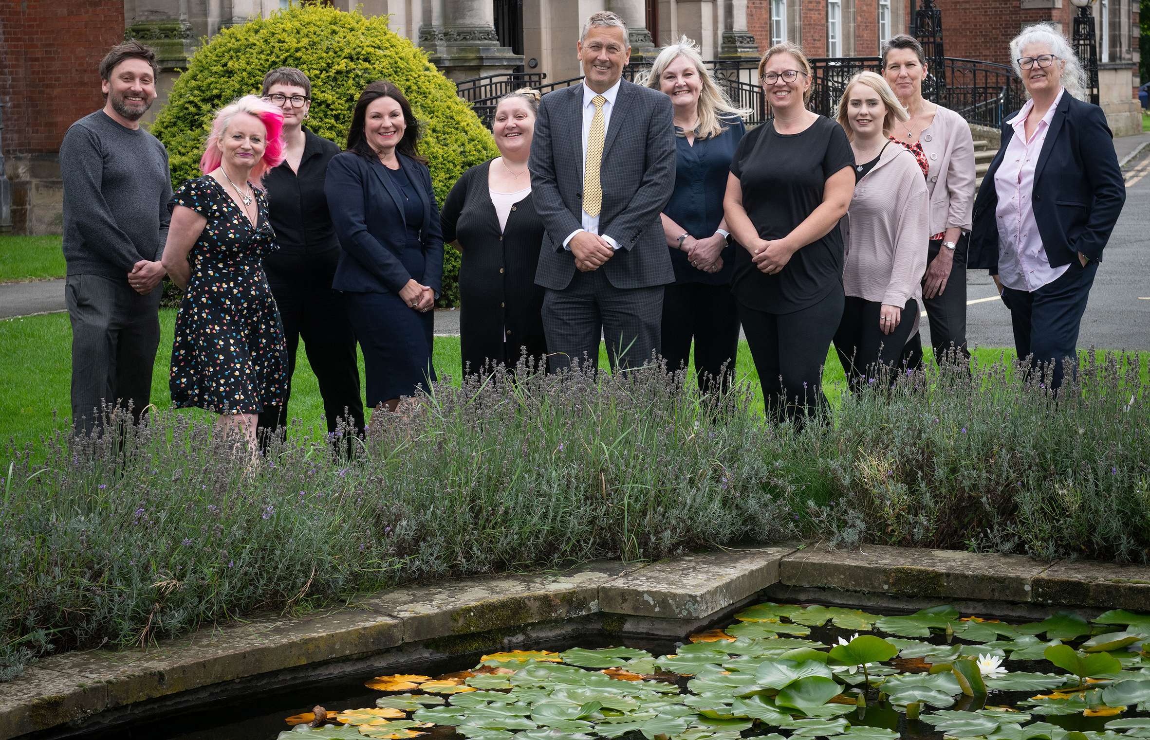 •	Stuart Carlton, director of children and young people’s services, with members of the social worker team that is seeking to recruit experienced staff.