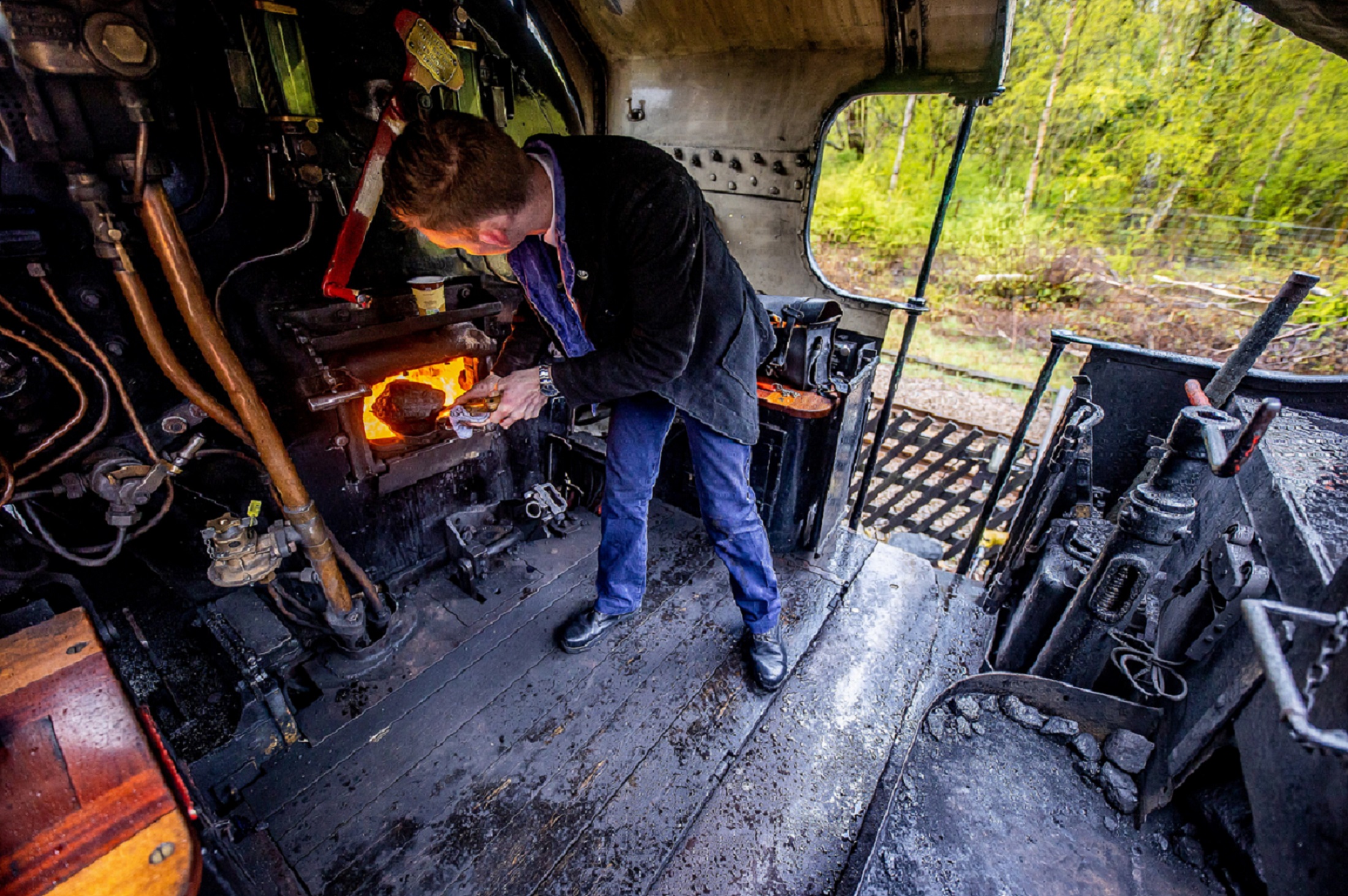 NYMR on the footplate - Credit Charlotte Graham