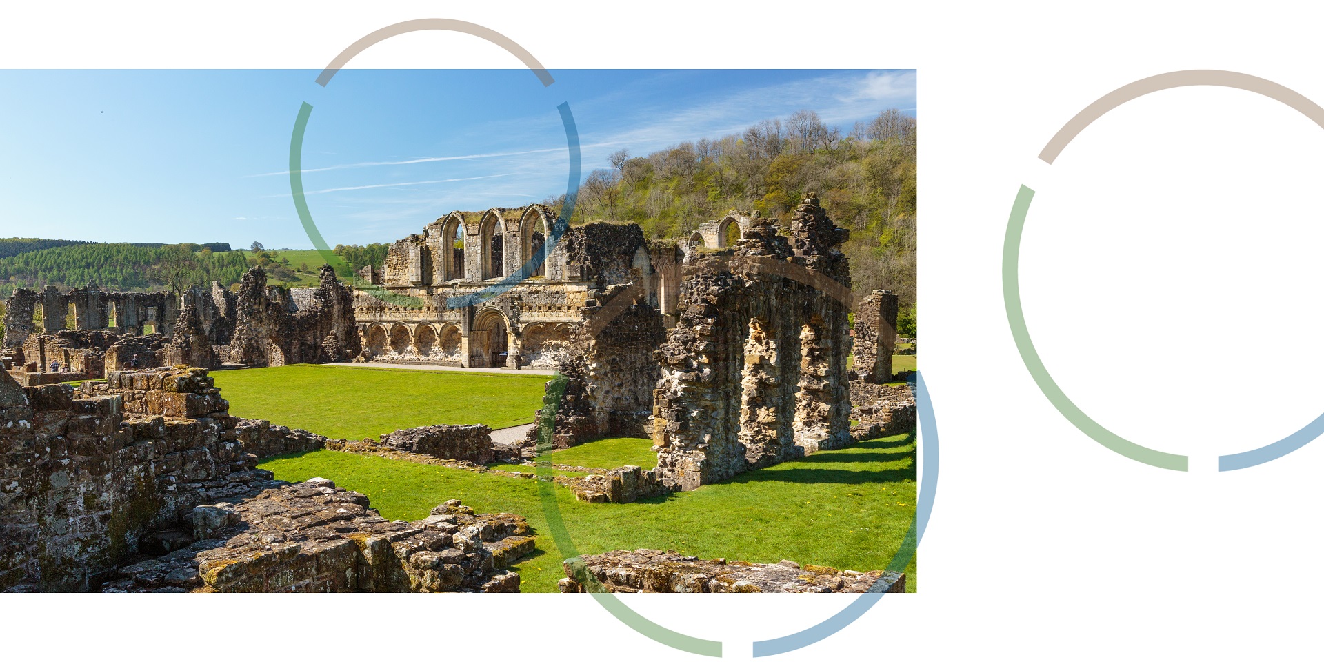 Views of ruins in North Yorkshire.