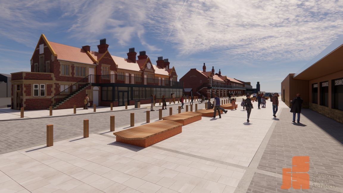 A computer render of the proposed Scarborough West Pier regeneration project.