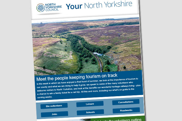 A screenshot of the Your North Yorkshire email