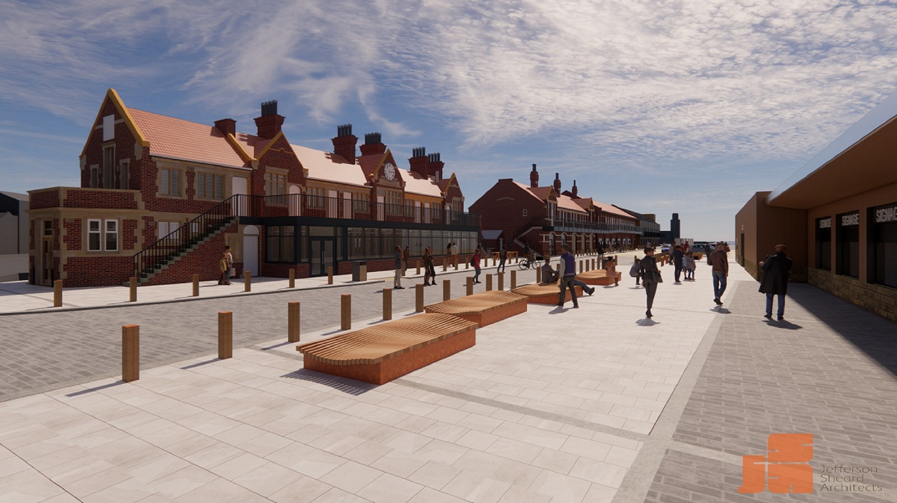 Artist’s impression of the new buildings on the West Pier.