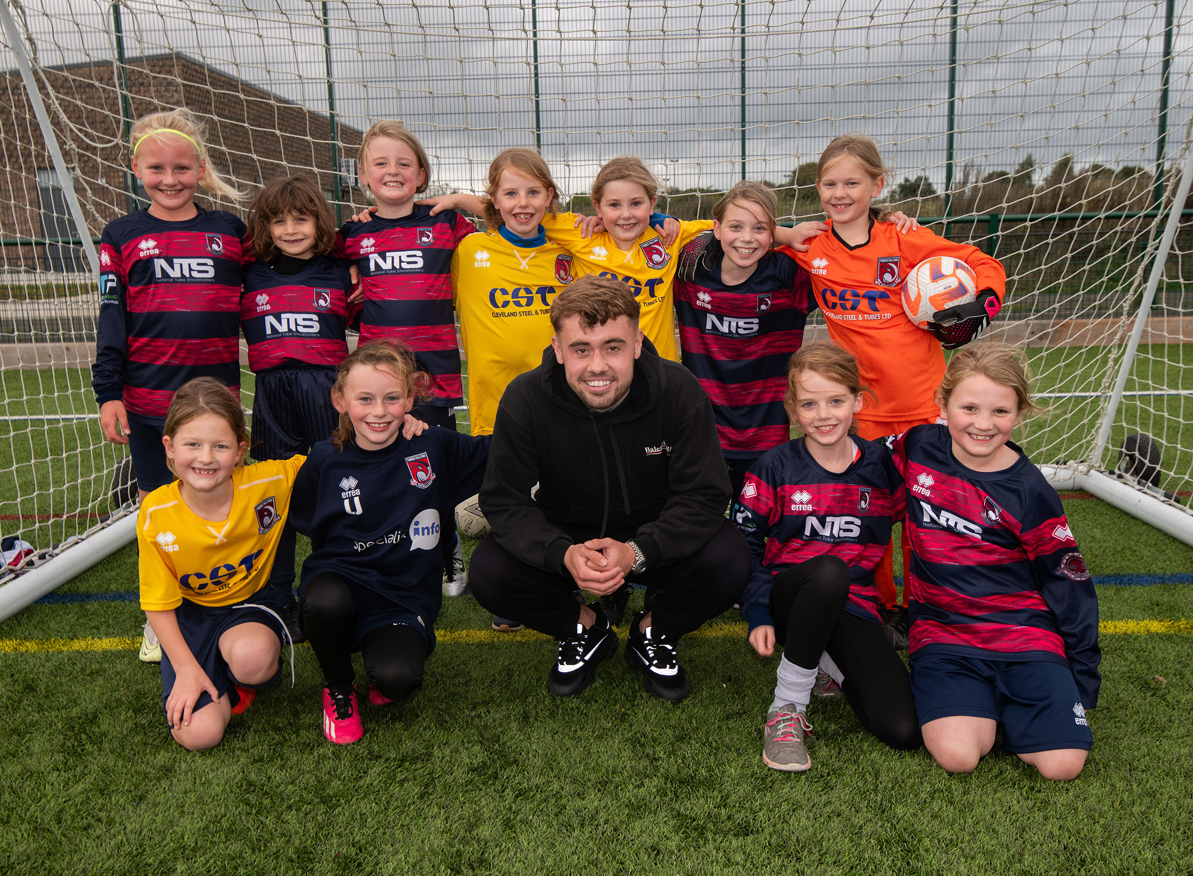 A junior football team at Sowerby Sports Village