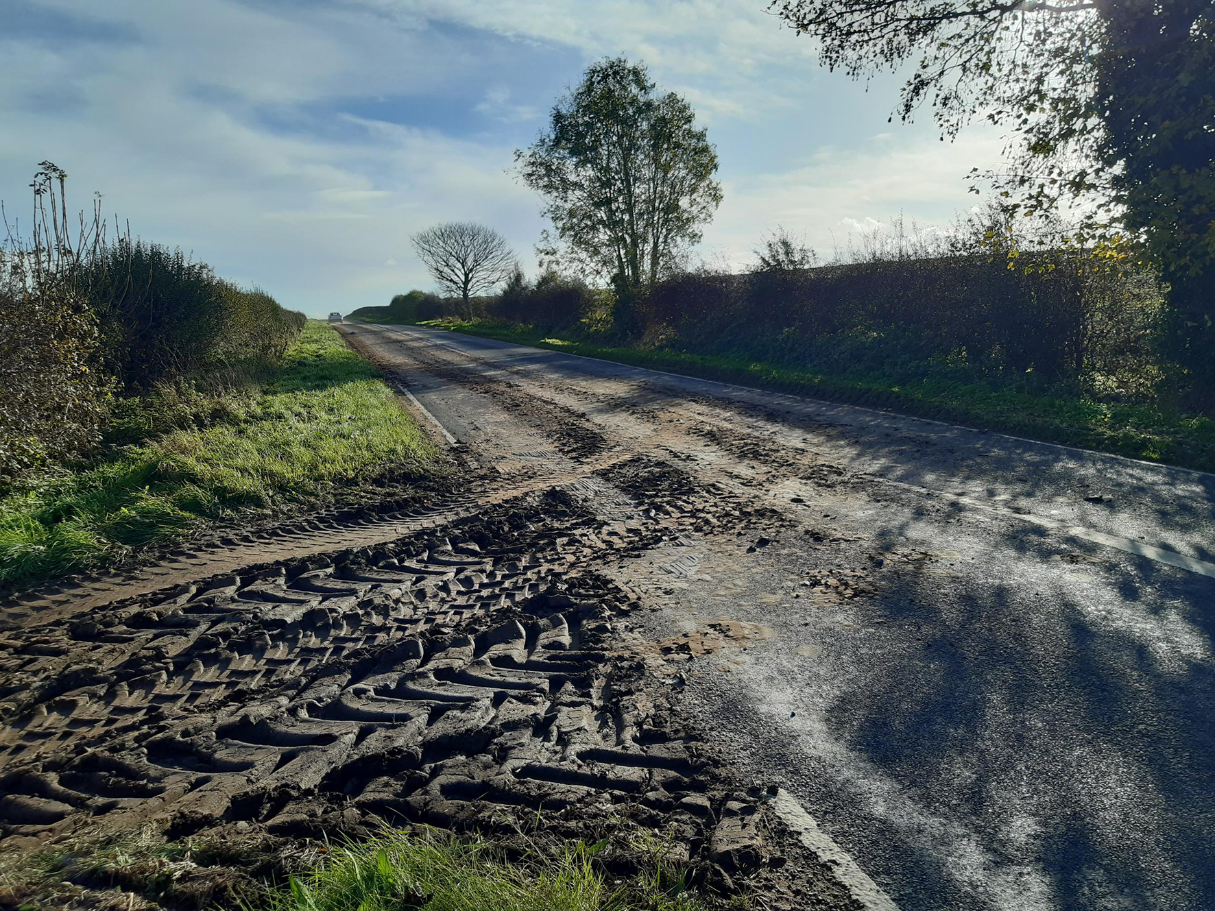 A muddy road