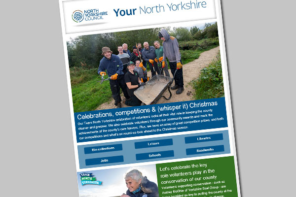 A screenshot of the November Your North Yorkshire email
