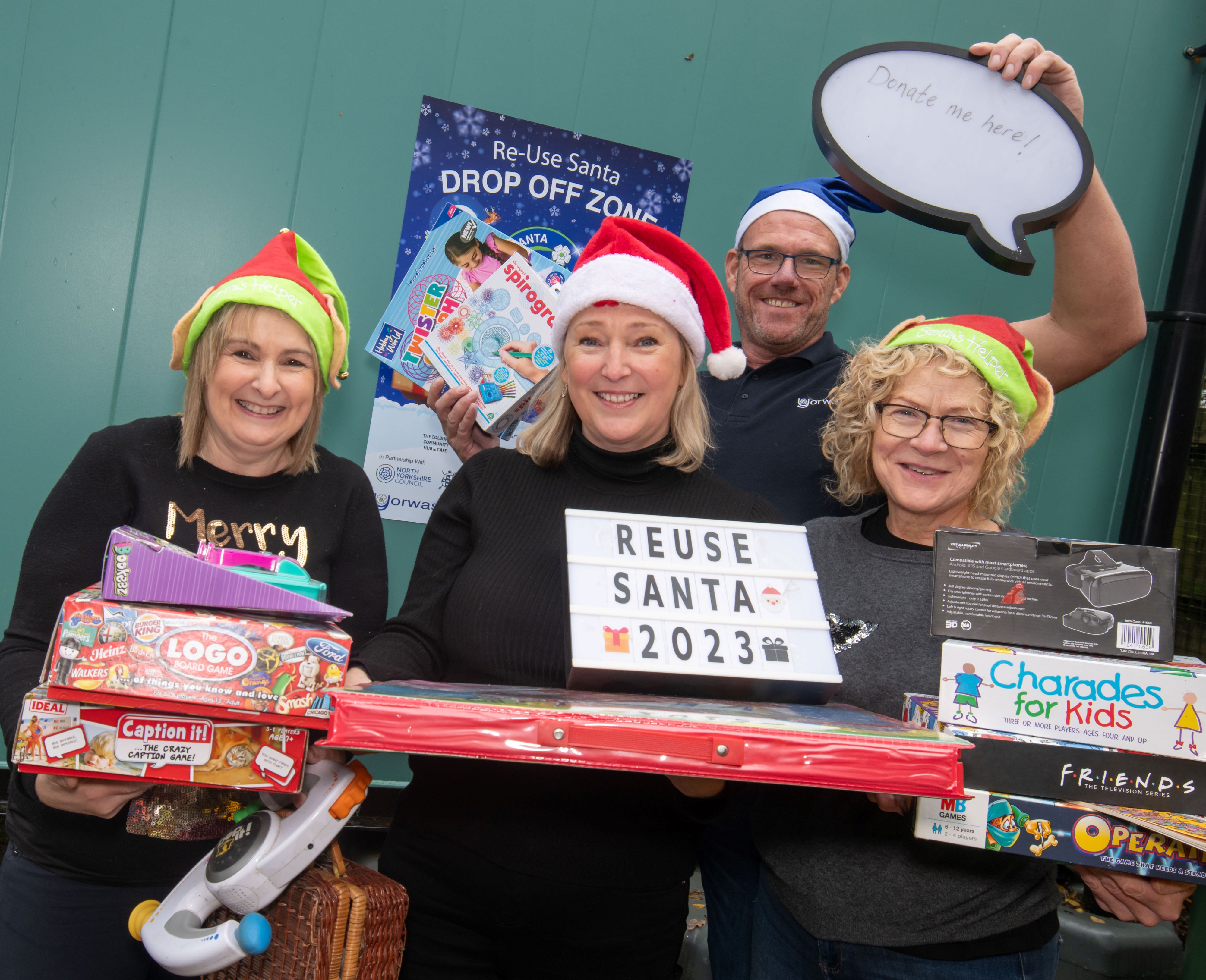 From left to right, North Yorkshire Council’s head of early help, Barbara Merrygold, North Yorkshire Council’s service improvement officer, Jennifer Lowes, Yorwaste area manager, Steve Midgley, and Yorwaste administrator, Julie Greenfield.