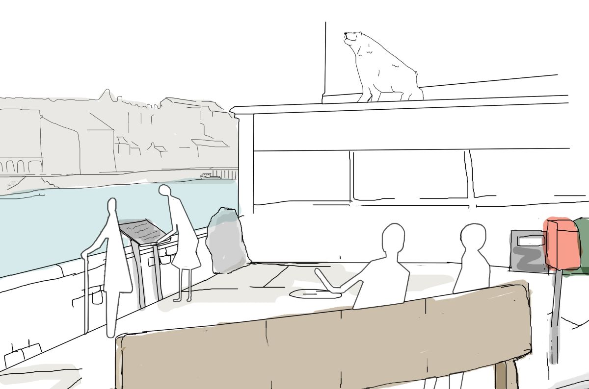 An artist's sketch of the proposed new layout at Polar Bear Corner, Whitby.