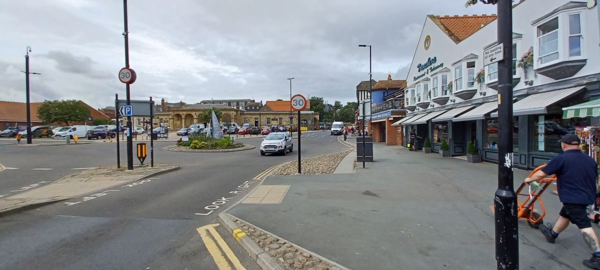 Street view, north of the swing bridge, Whitby.
