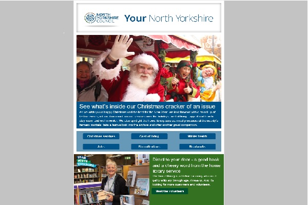 A screenshot of the December 2023 edition of Your North Yorkshire