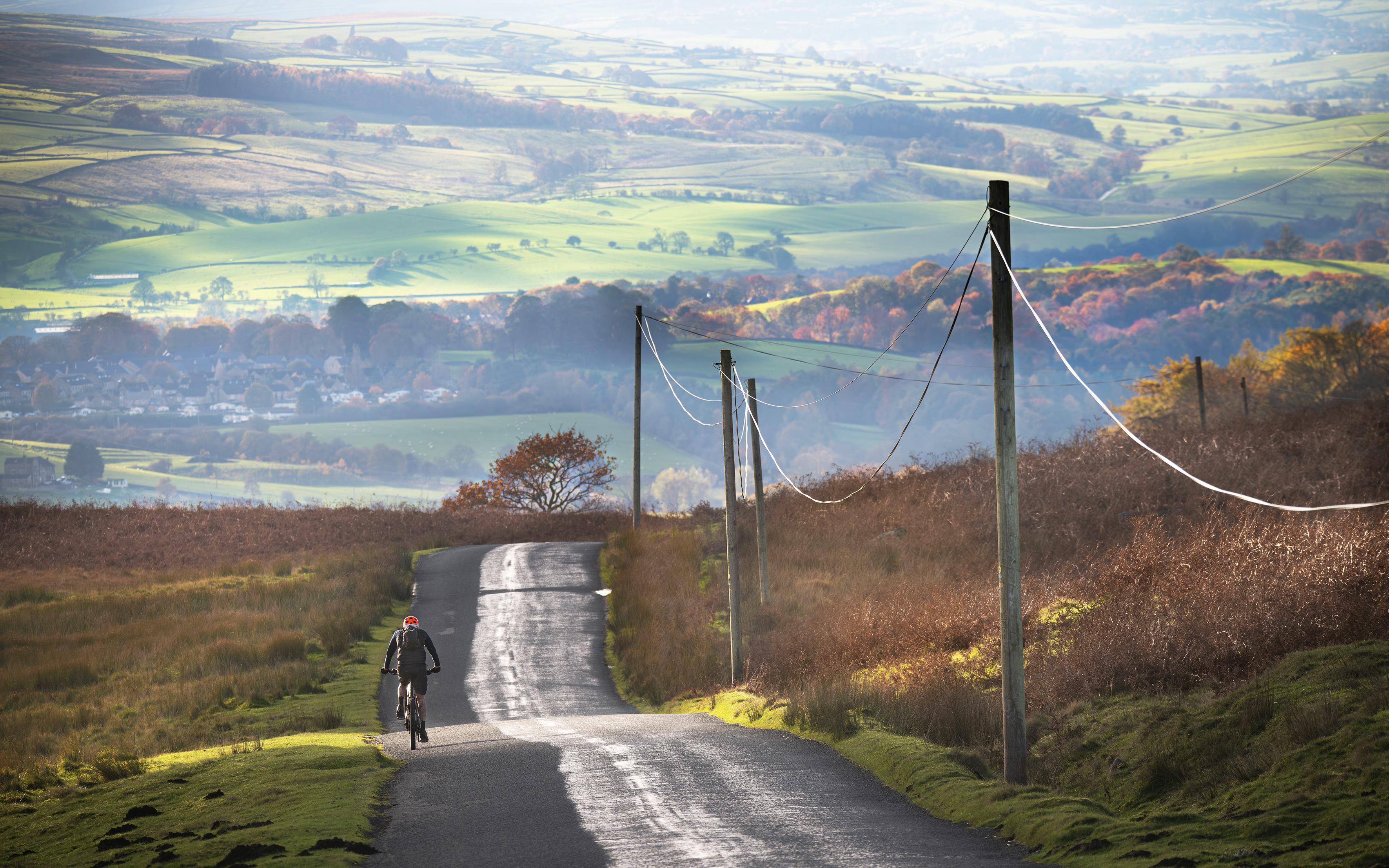 A person cycling