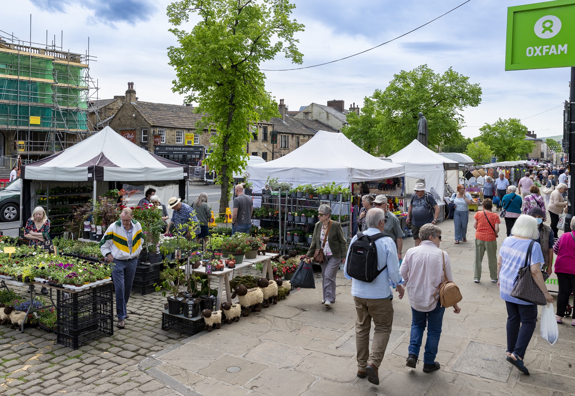 Stalls on Skipton High Street