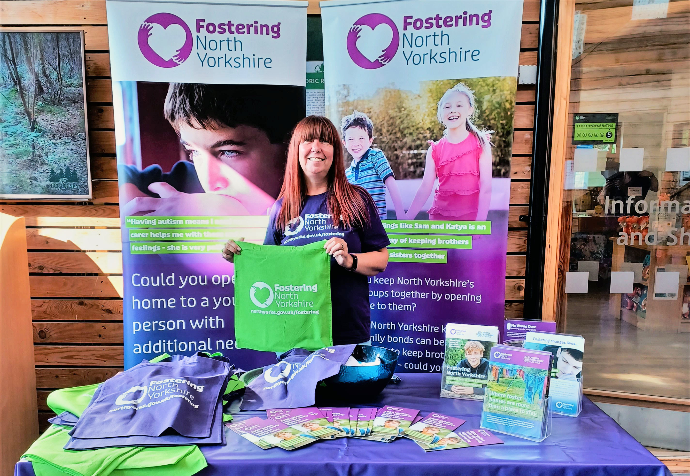 Leah at a Fostering North Yorkshire stall