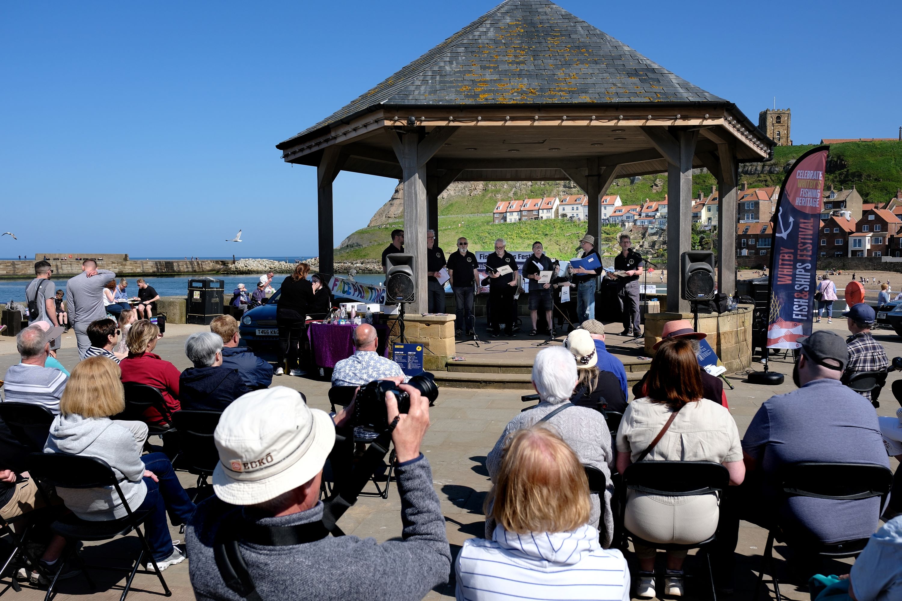 Visitors are entertained at last year’s Fish and Ships Festival in Whitby.