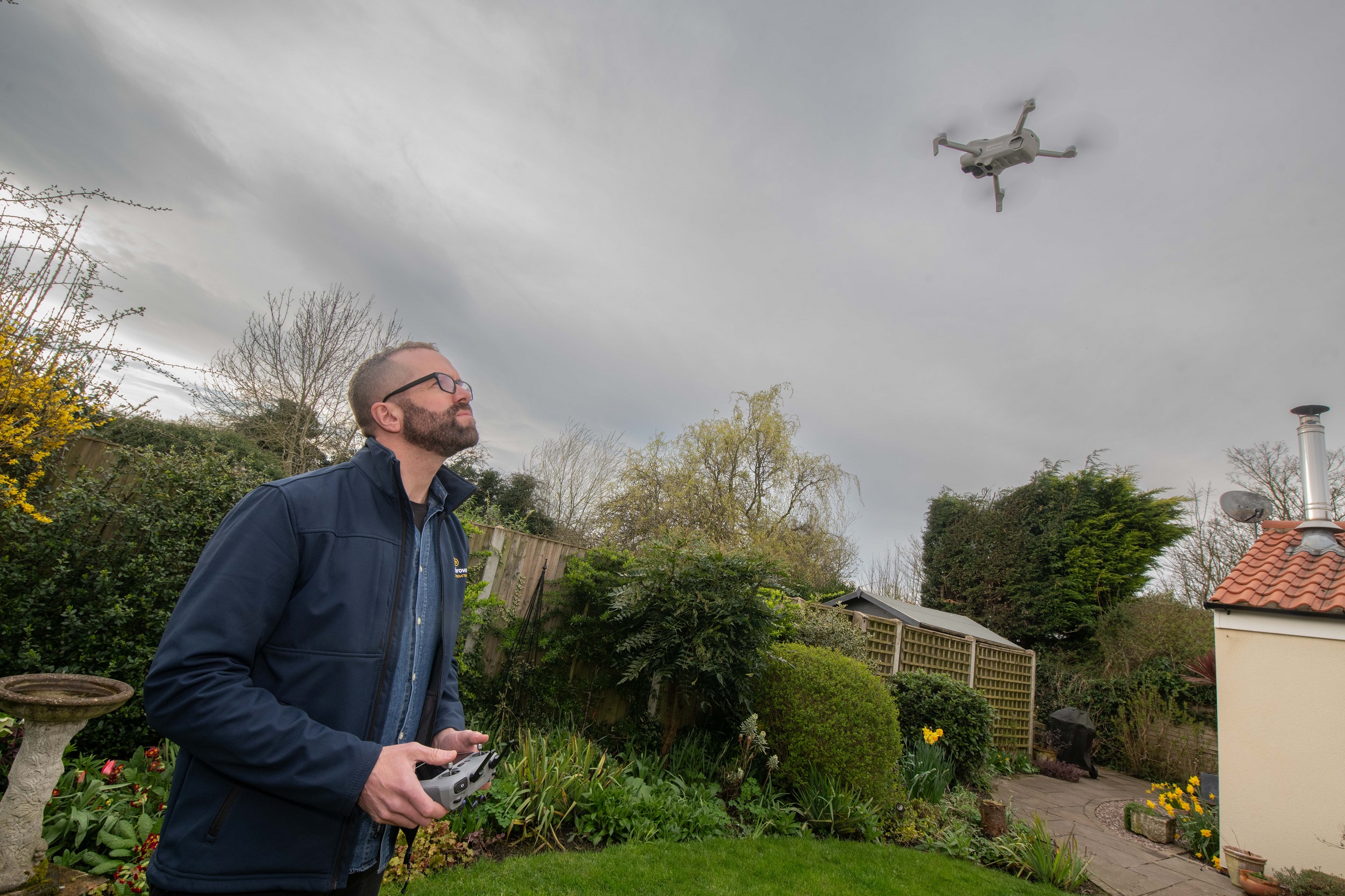 Alex Brown with a drone