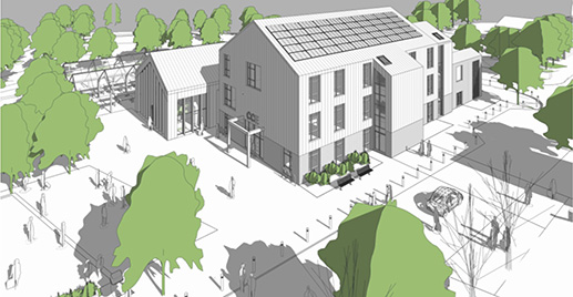 Artist impression from an aerial view Catterick Garrison