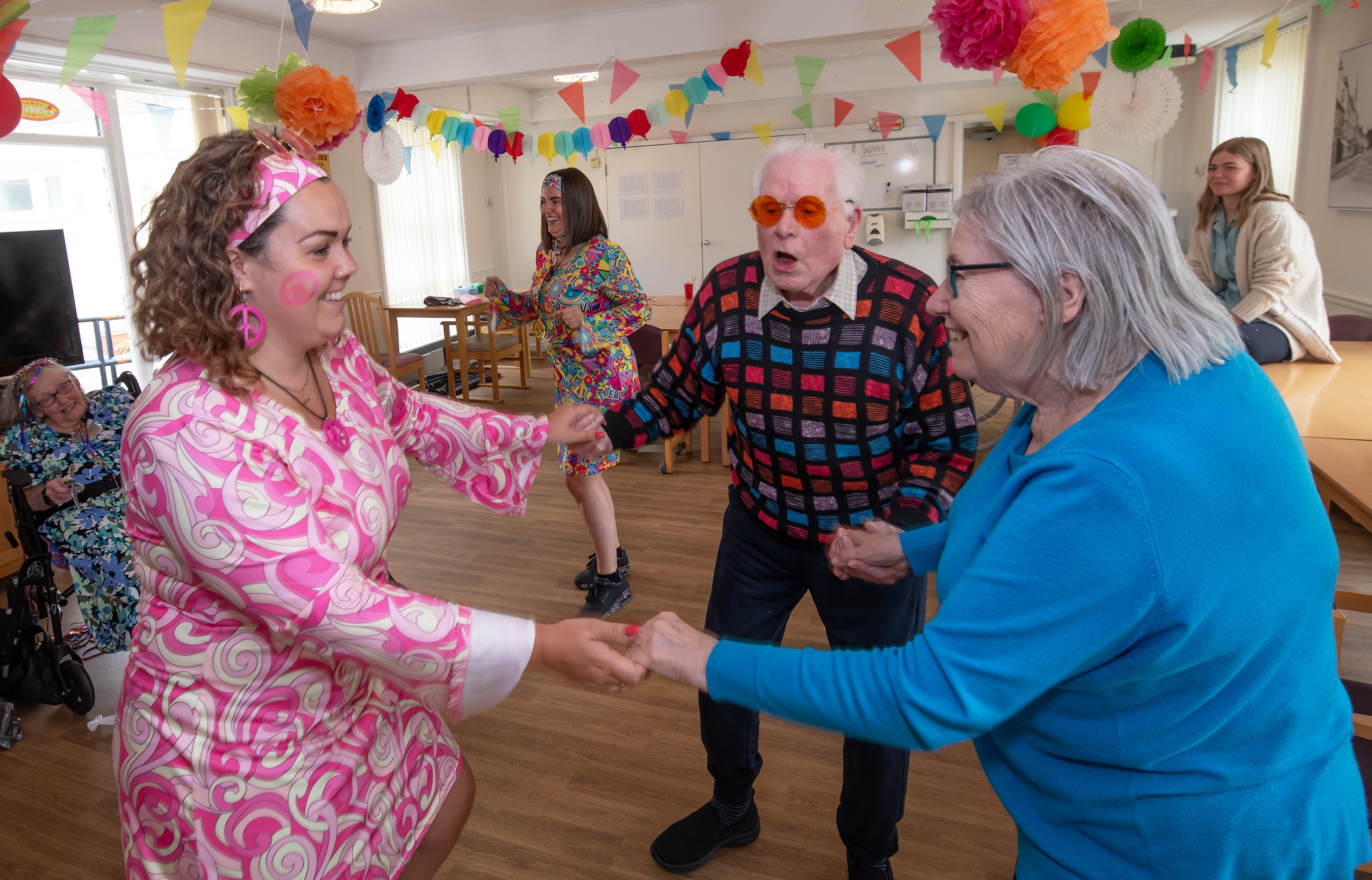 Three people dancing