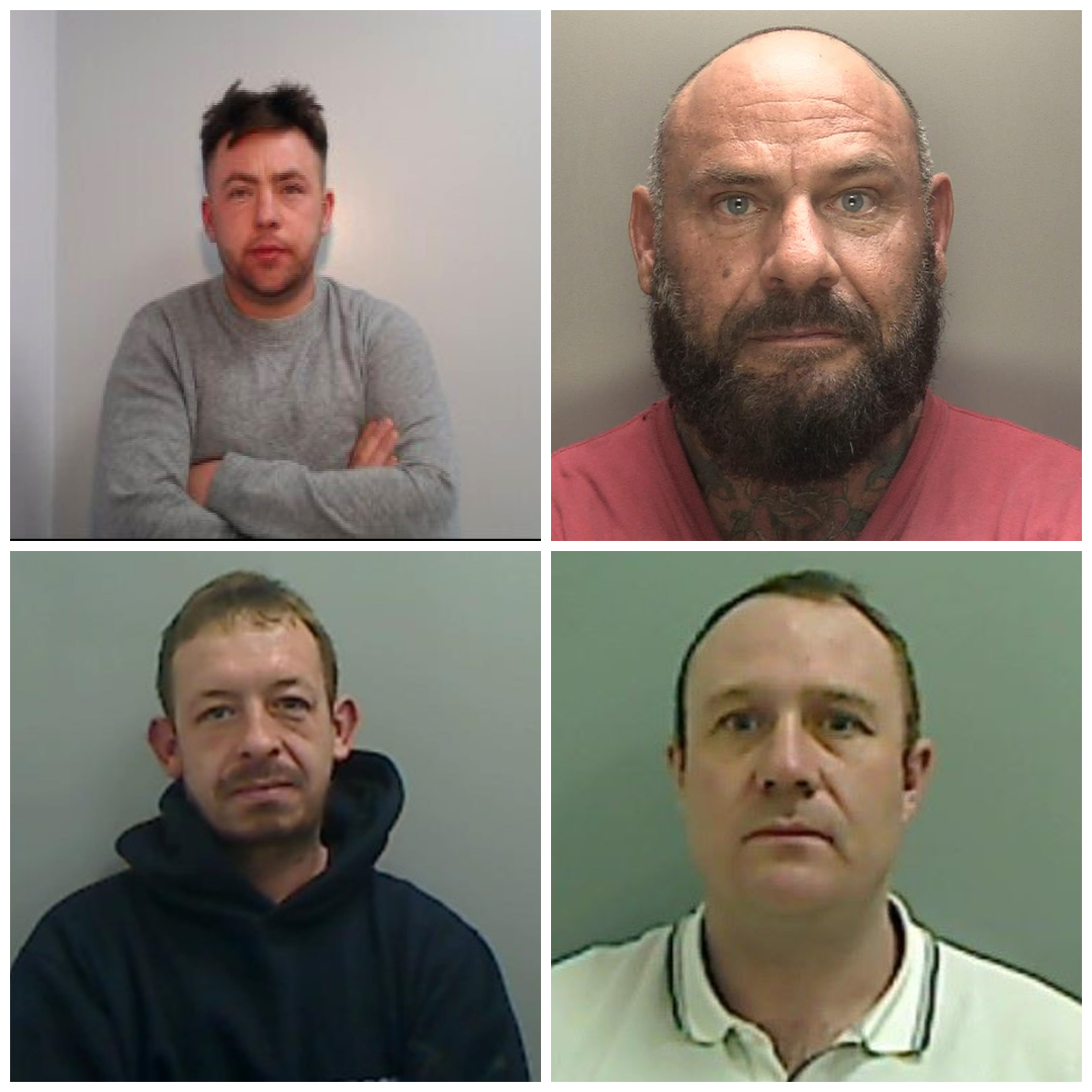 Clockwise from top left: Lawrence Newbury Jnr, Adam Alcott, Anthony Pounder and John Mealin