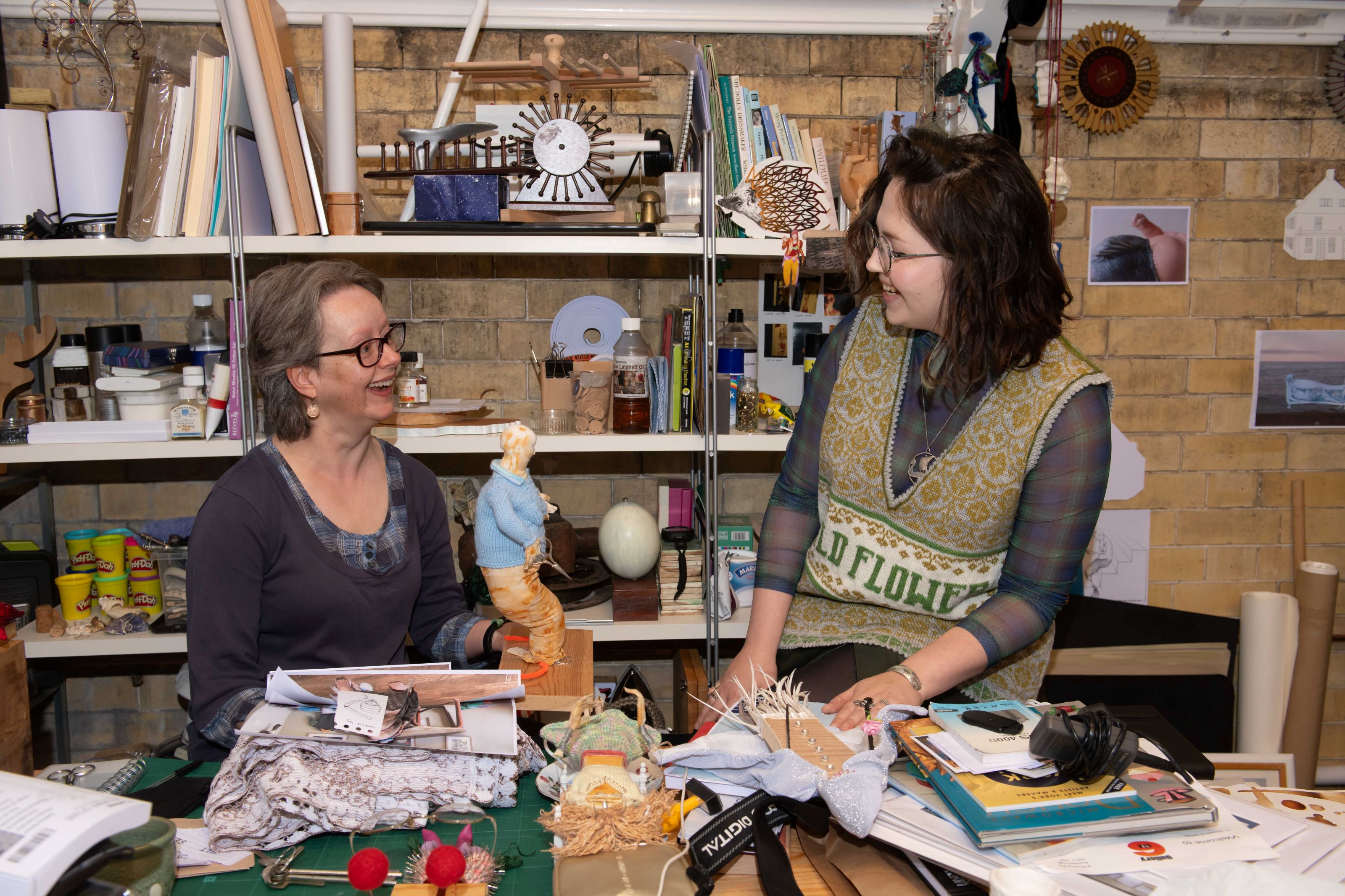 Artists Claire Ward and Lydia Hann, who exhibited at Scarborough Art.