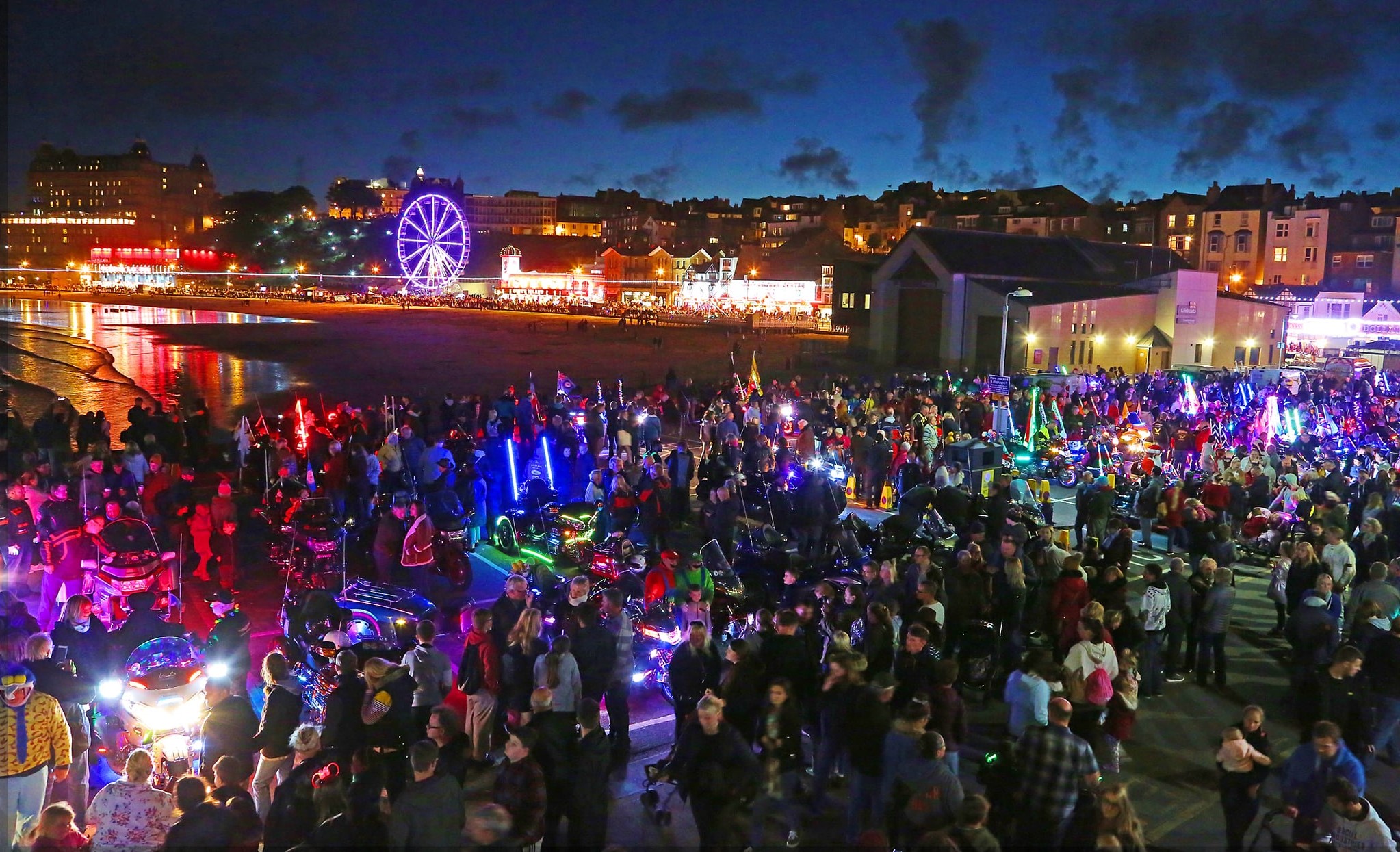 The Goldwing Light Parade in Scarborough. Photo credit: Andrew Woodard.