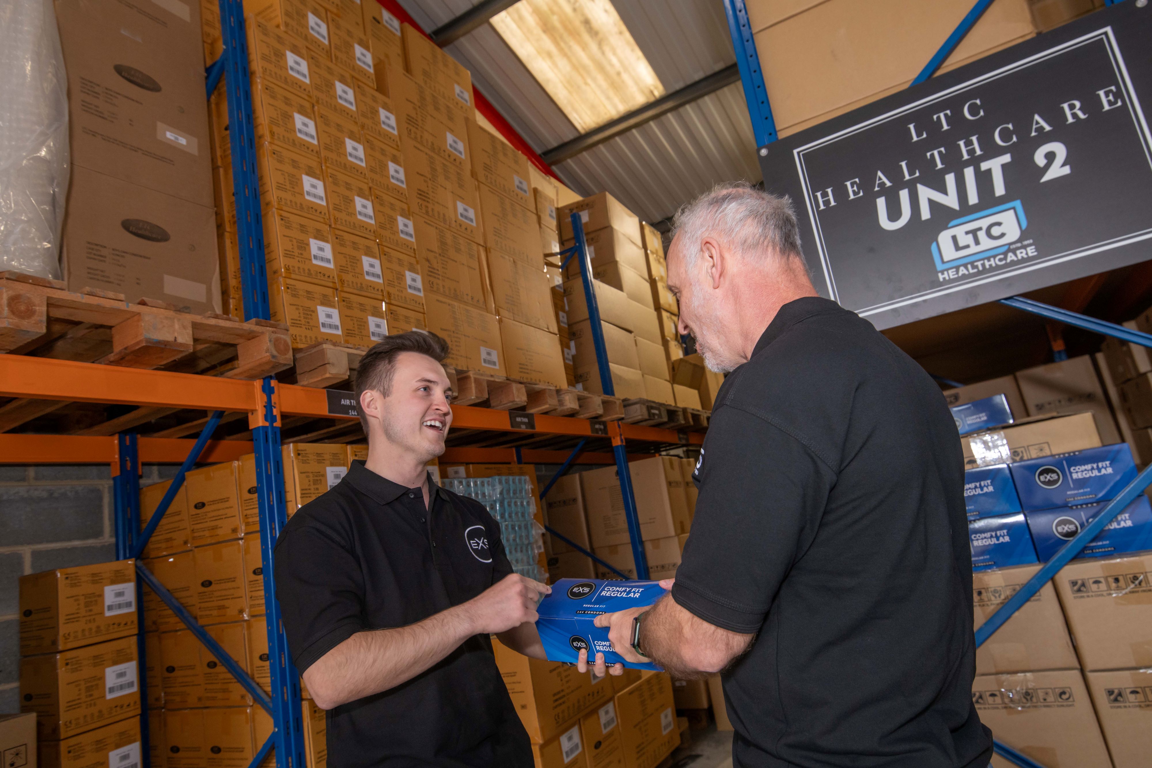 Michael Taylor, left, and Andy Taylor of LTC Healthcare, in Boroughbridge. The company has received a grant from the Government’s UK Shared Prosperity Fund (UKSPF) which assisted in the installation of solar panels at its premises.