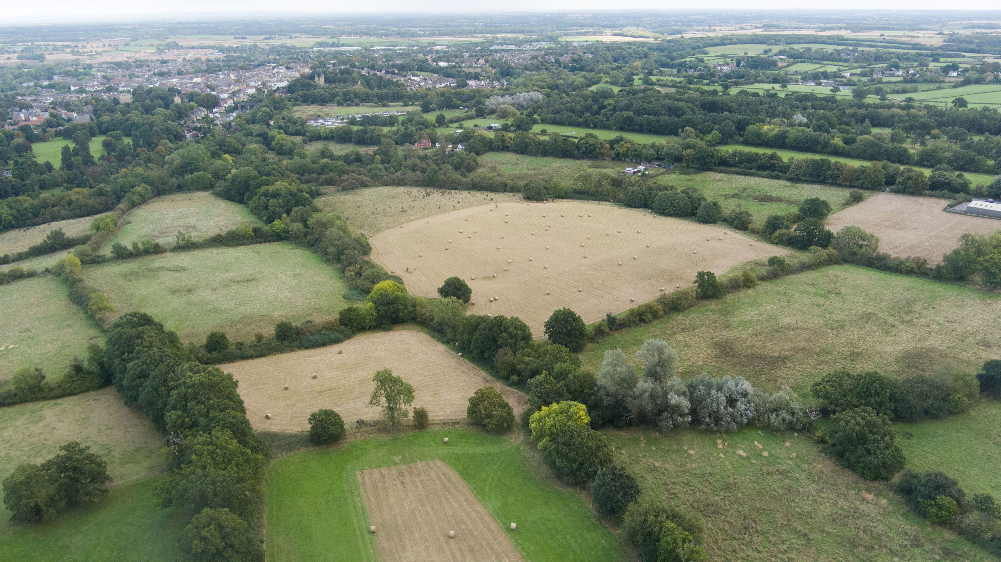 An aerial view of Knaresborough Forest Park.