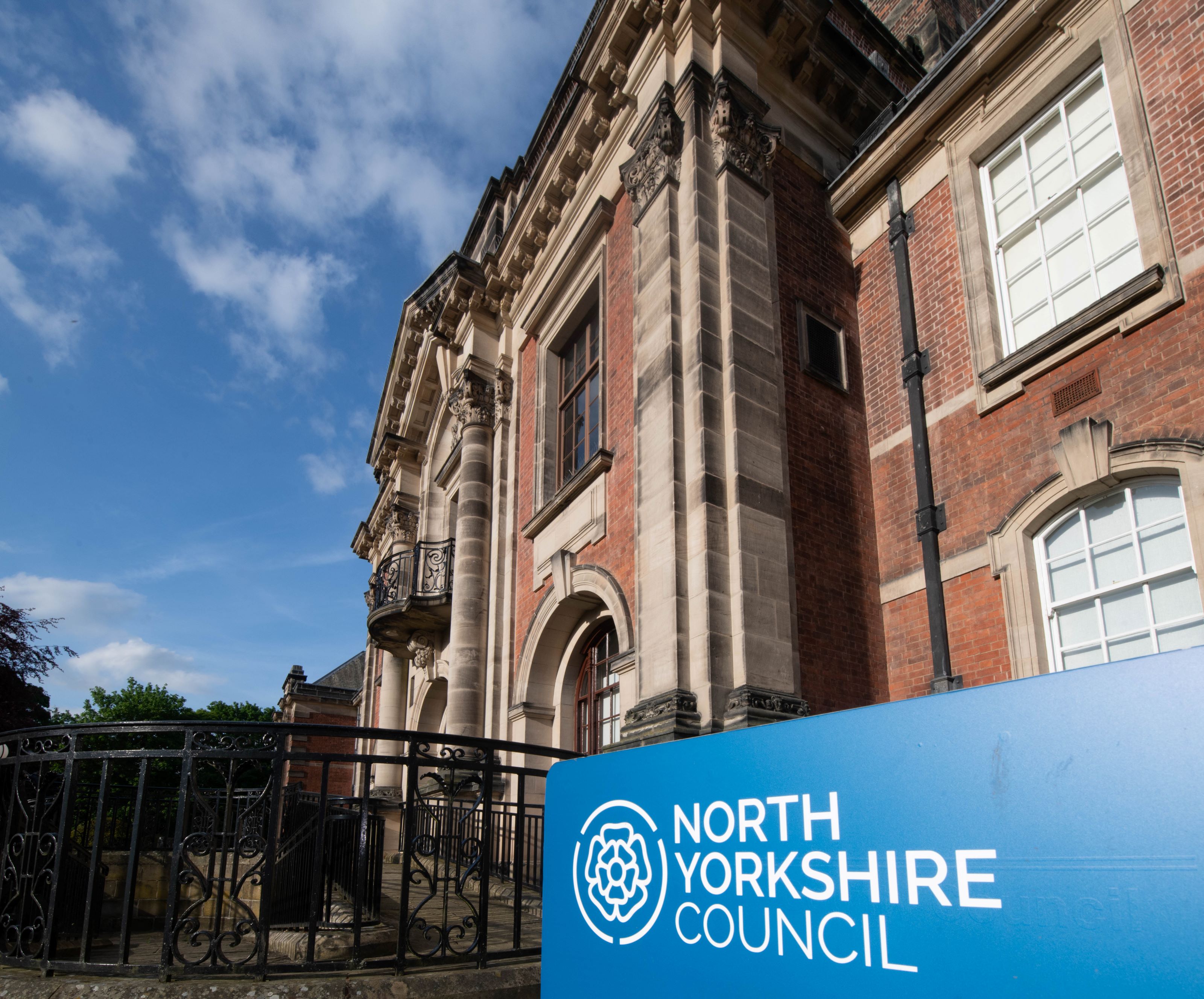 Outside County Hall in Northallerton