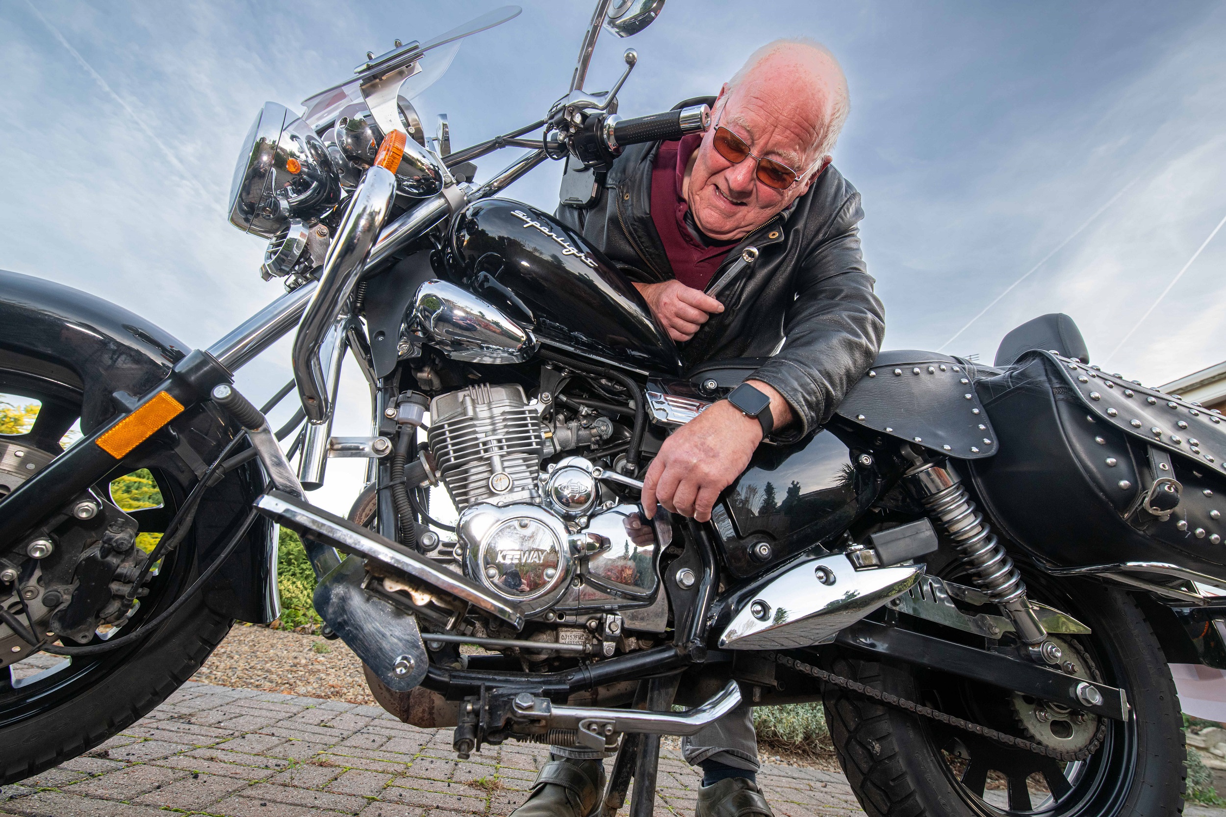 John Peacock quit smoking three months ago and now uses the money on his long-held passion of tinkering with motorcycles.