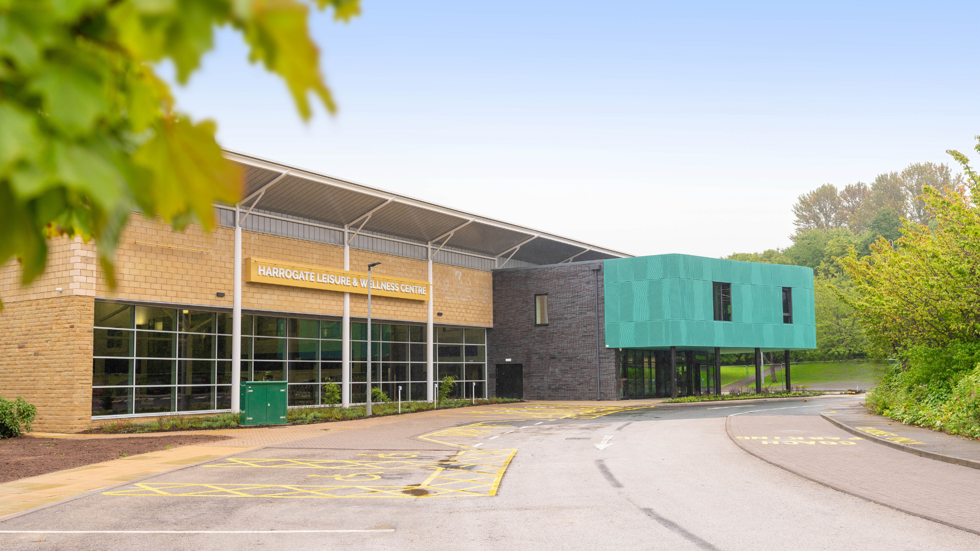A view of the outside of Harrogate Leisure and Wellbeing Hub