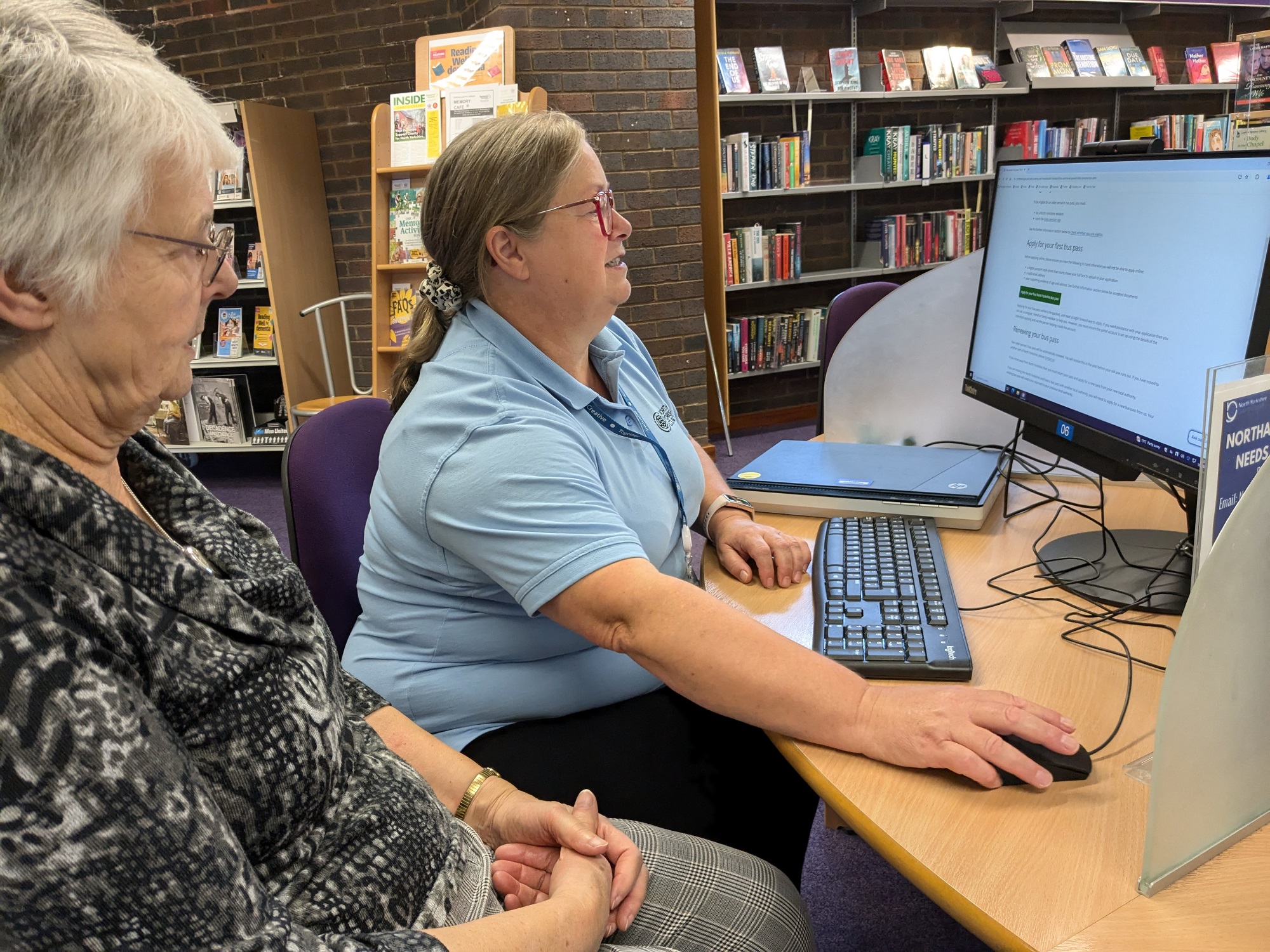 Library staff are hosting support sessions for residents who need help to apply for their bus pass.