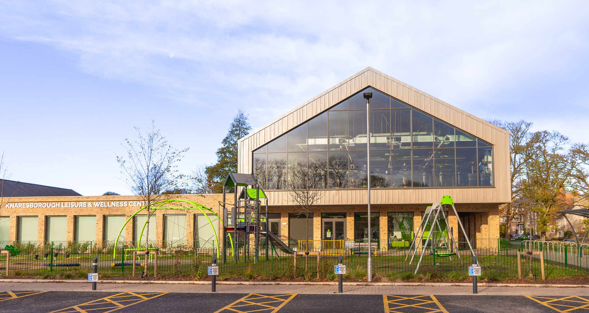 A view of the front of Knaresborough Leisure and Wellbeing Hub
