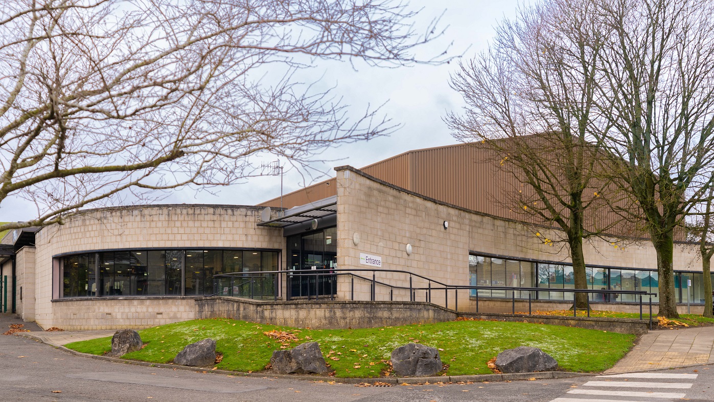 The front of Pateley Bridge Leisure and Wellbeing Hub
