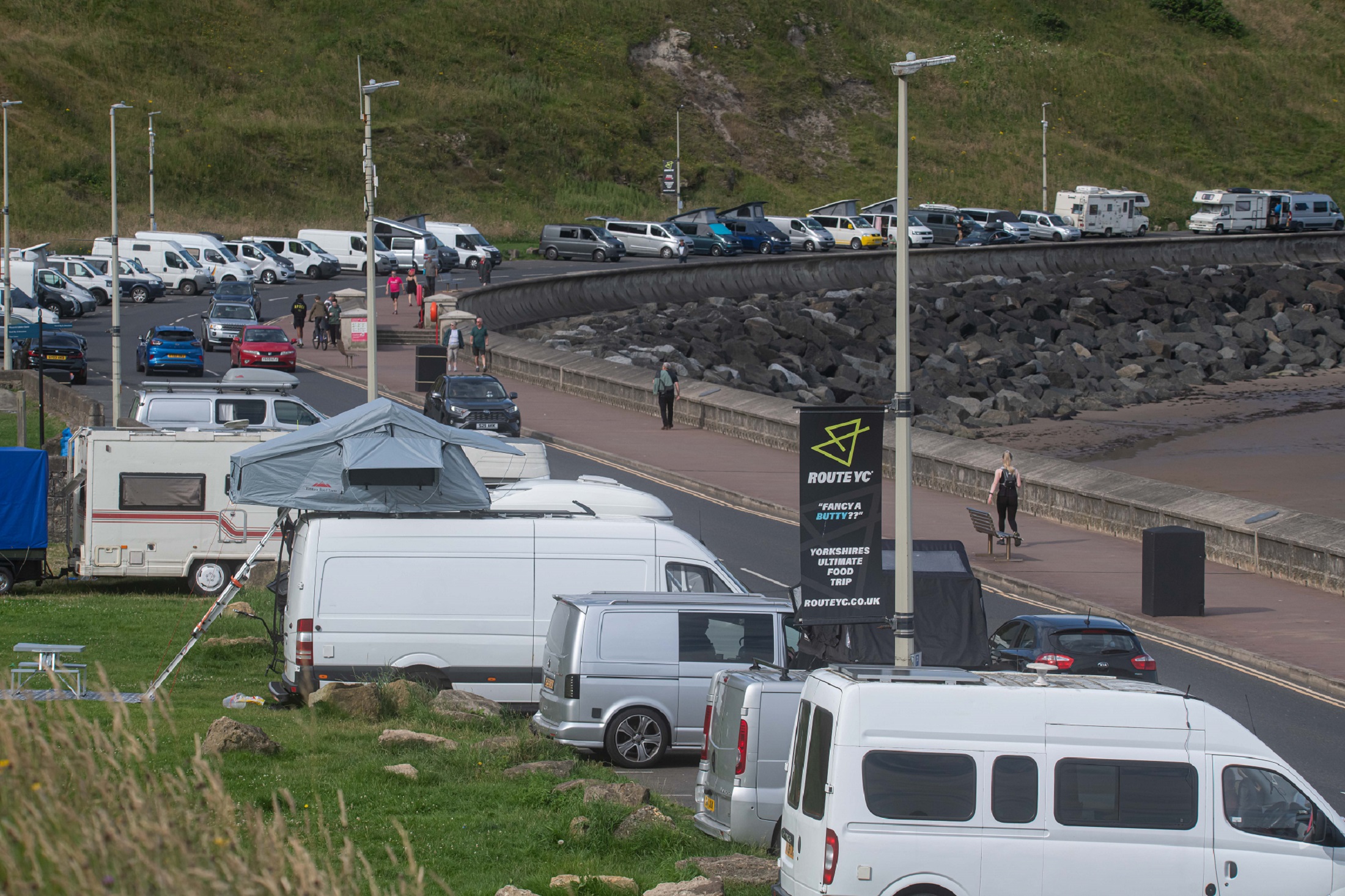 Royal Albert Drive on Scarborough’s North Bay is among the locations where a trial restriction on overnight motorhome parking is in force.