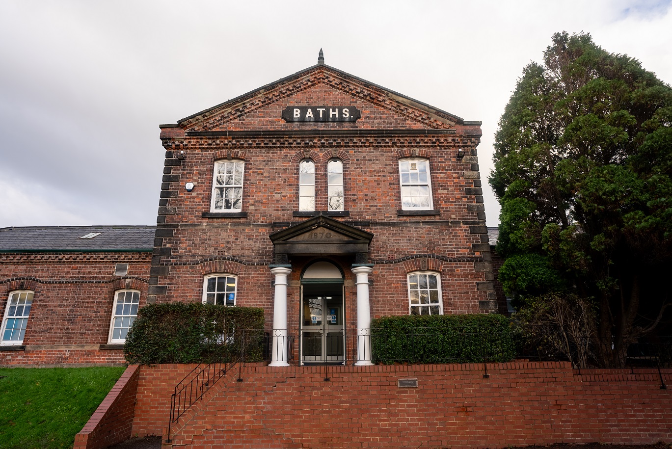 A view of the outside of Starbeck Swimming Pool