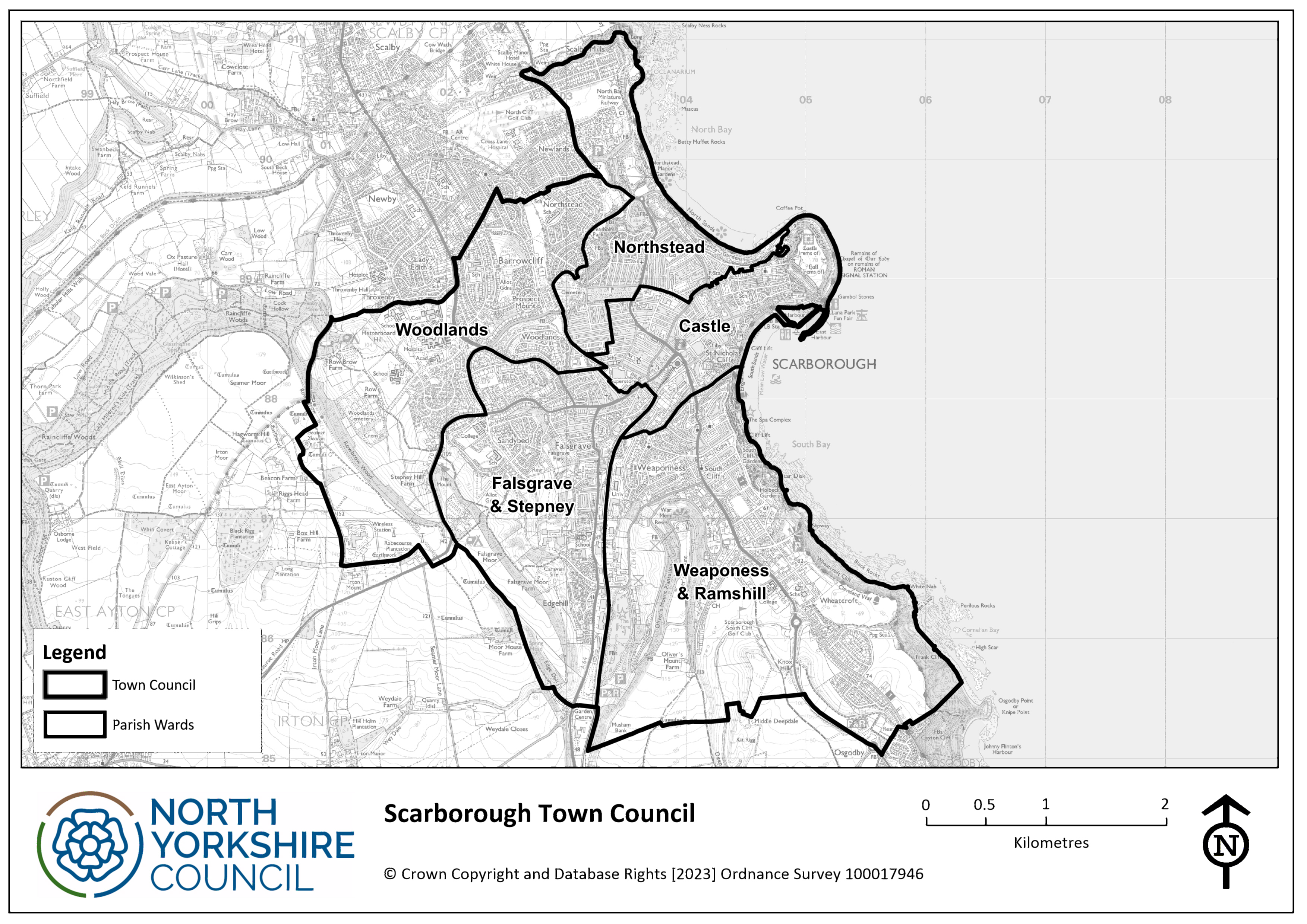 Scarborough Town Council proposed parish boundaries in effect from 1 April 2025. Contact us if you need this in an accessible format.