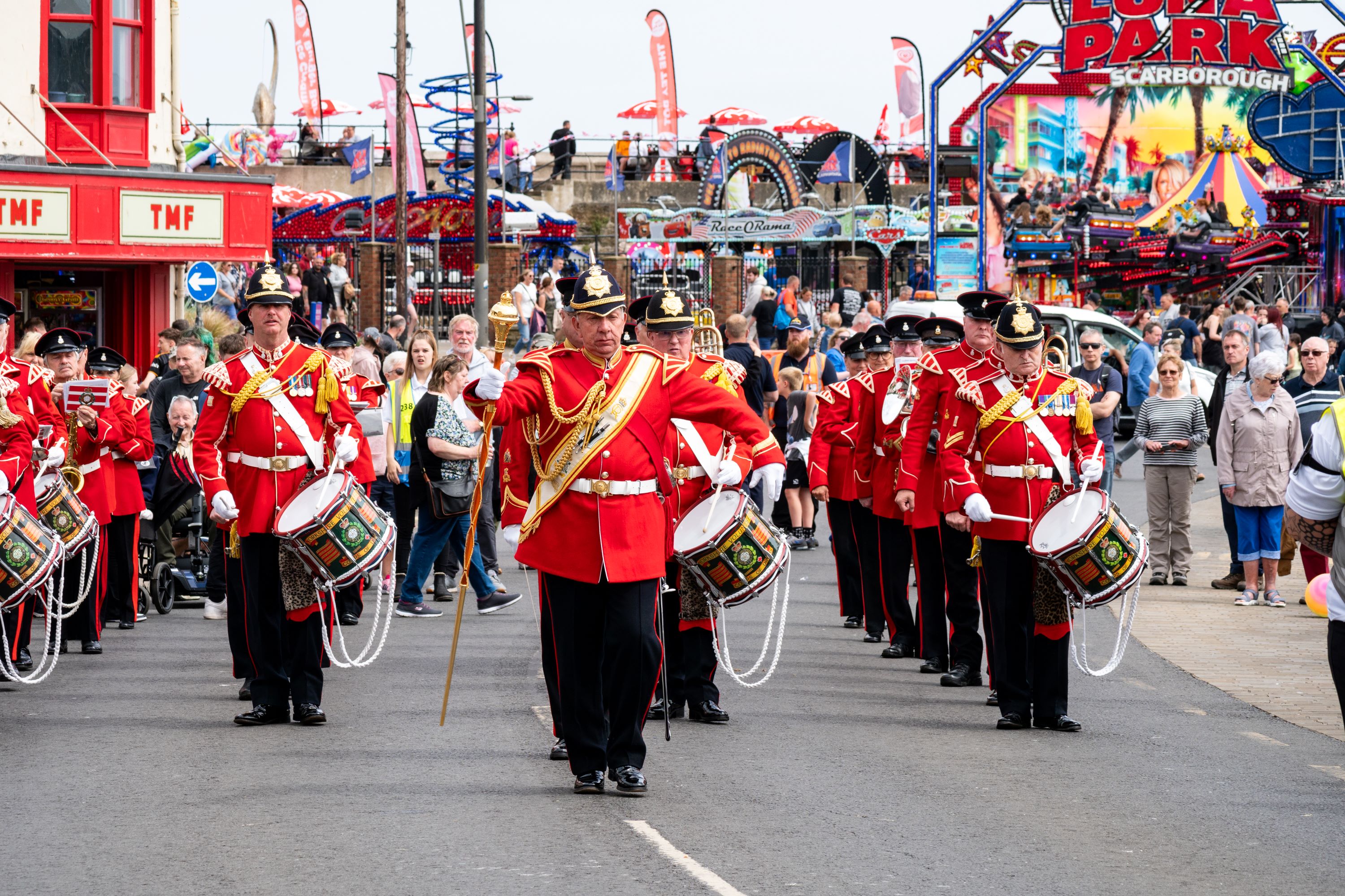 Crowds watch as the parade passes along the front at Scarborough on a previous Armed Forces Day. Picture credit: John Westgarth.