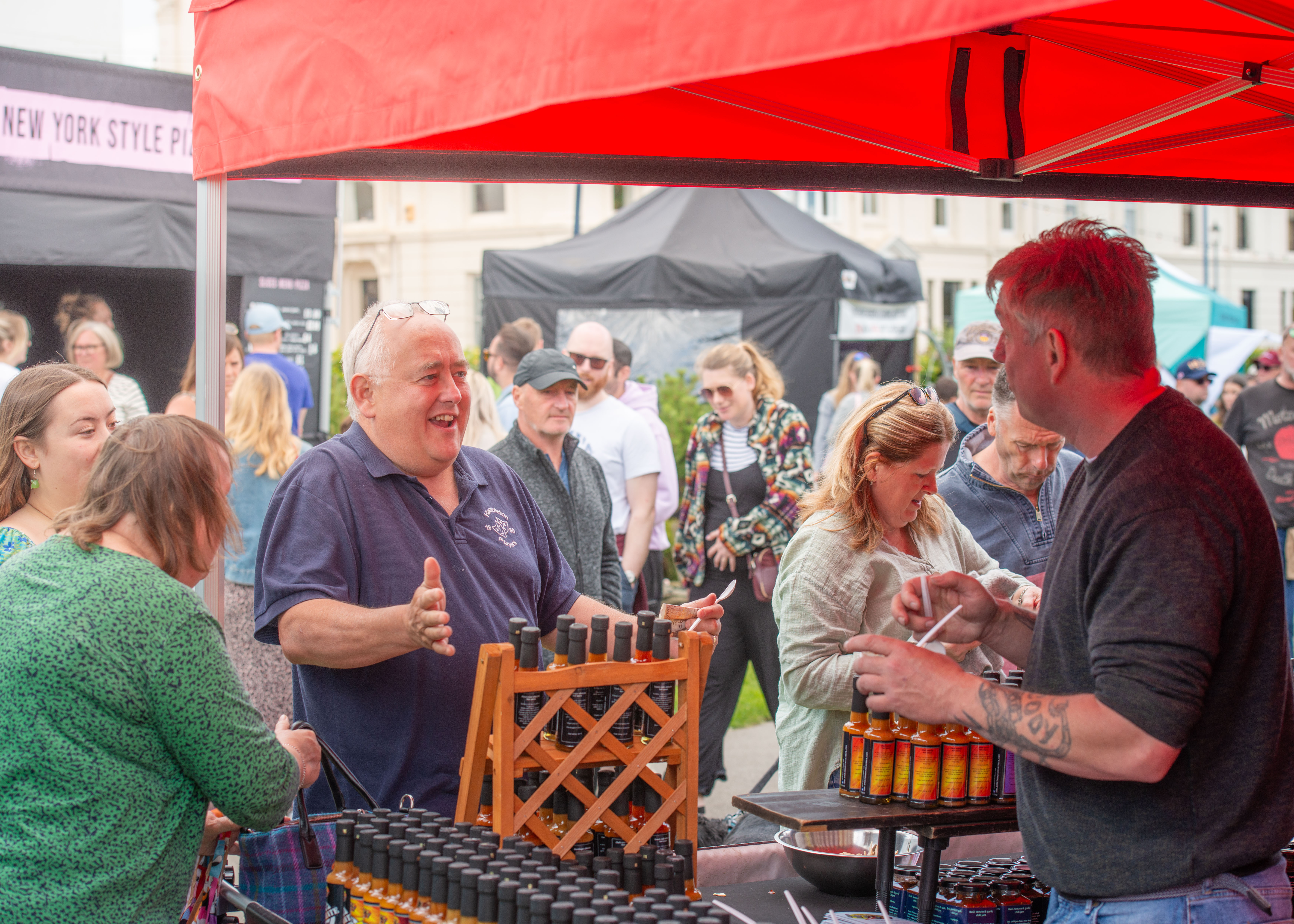 People enjoying themselves at the Filey Food Festival