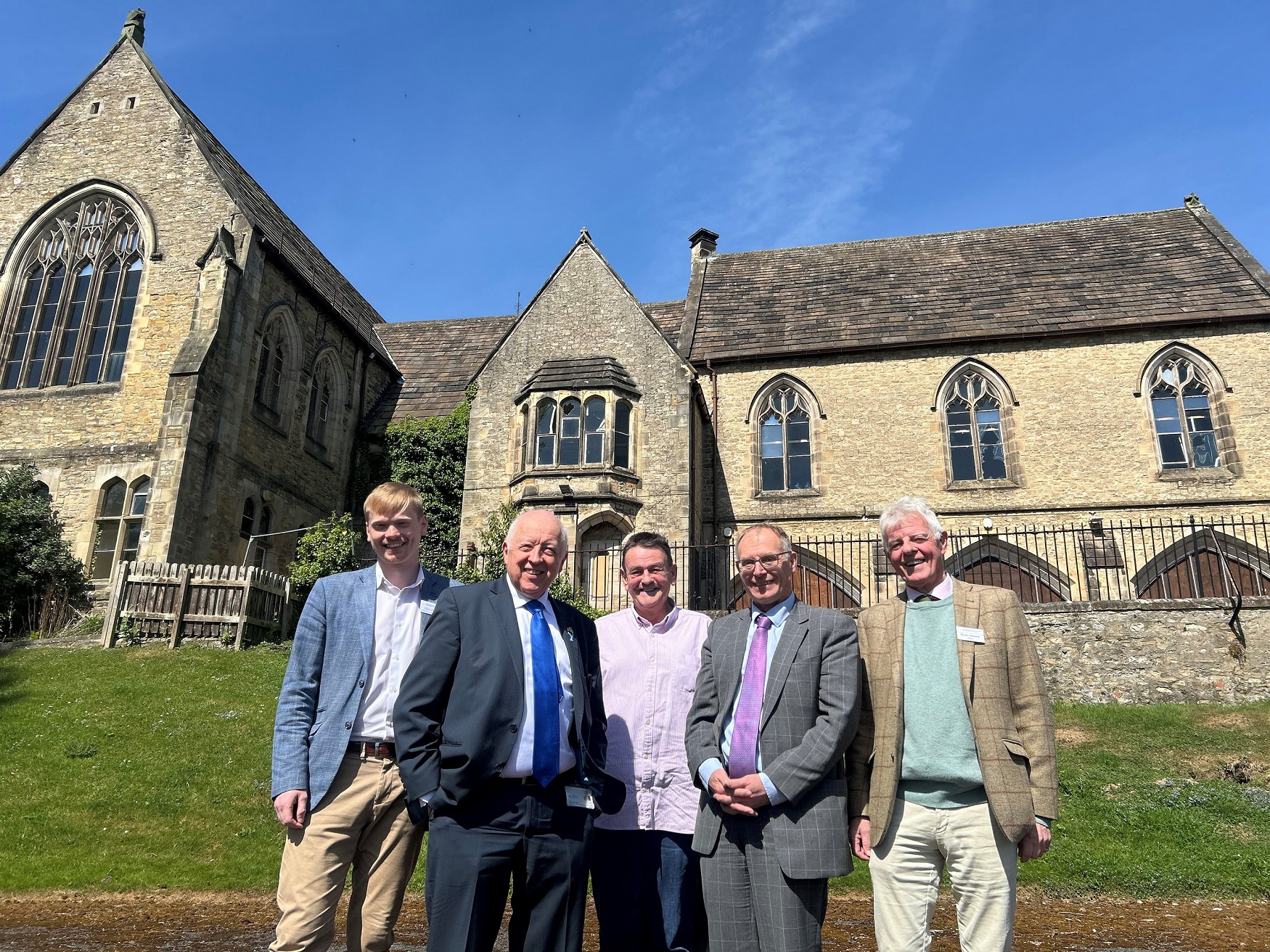 Councillors and RBPT members at former Richmond Grammar School site