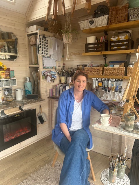 Photo of Vicky Tucker in her studio