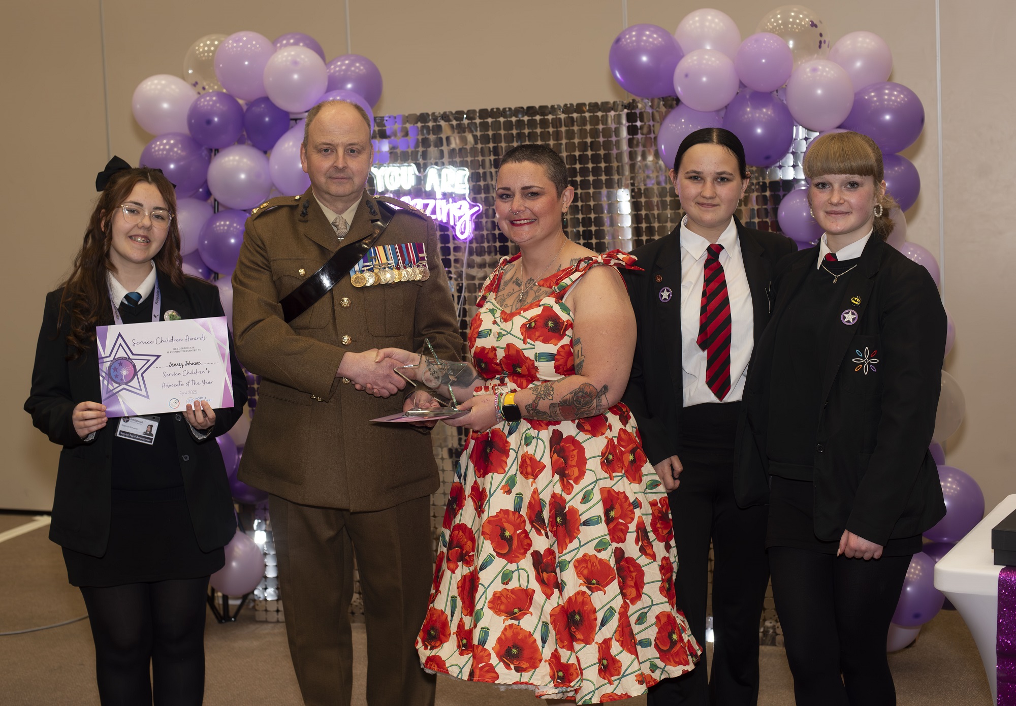 Photo of the winners at the Military Awards ceremony