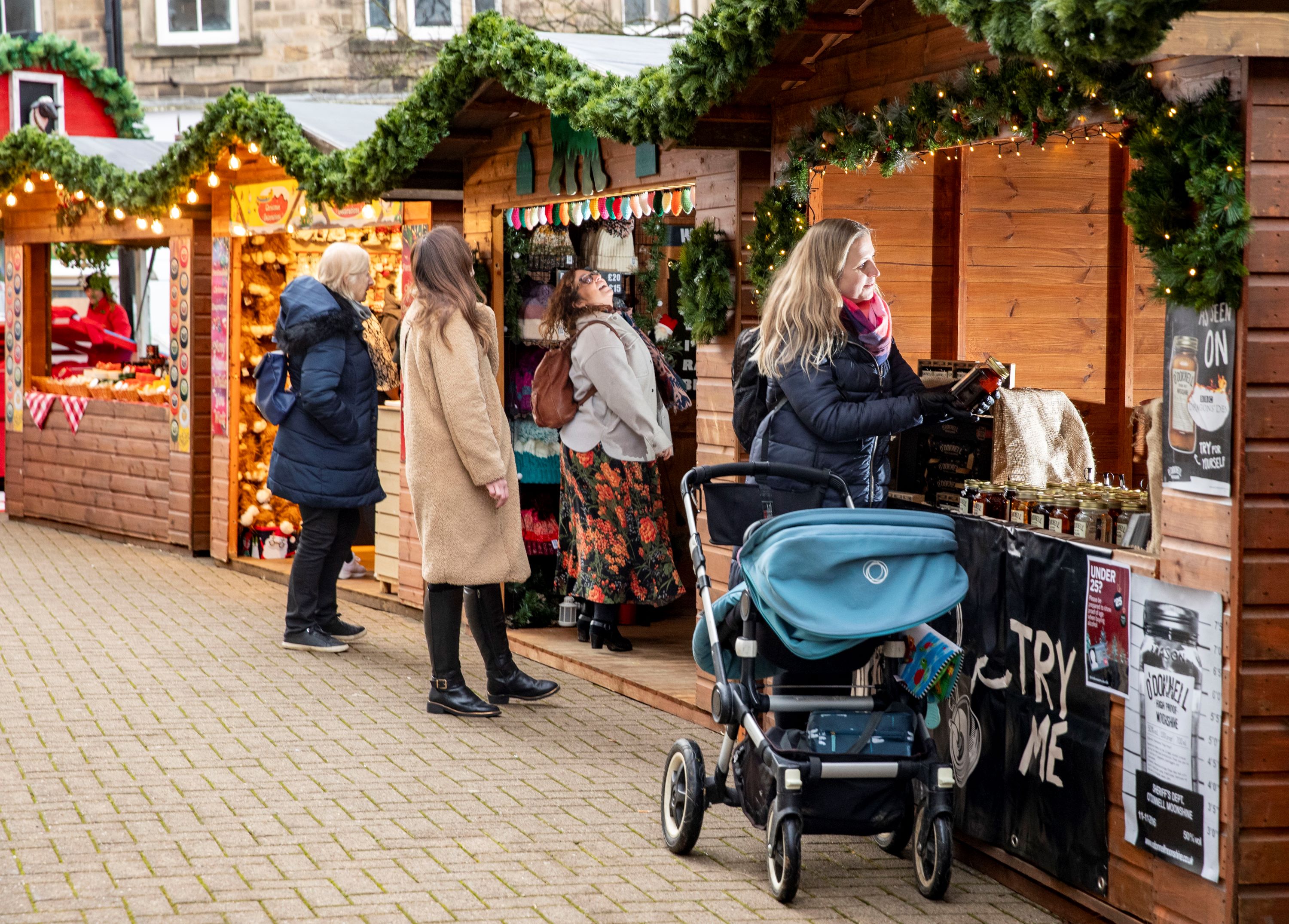 A number of people at Harrogate Christmas Fayre