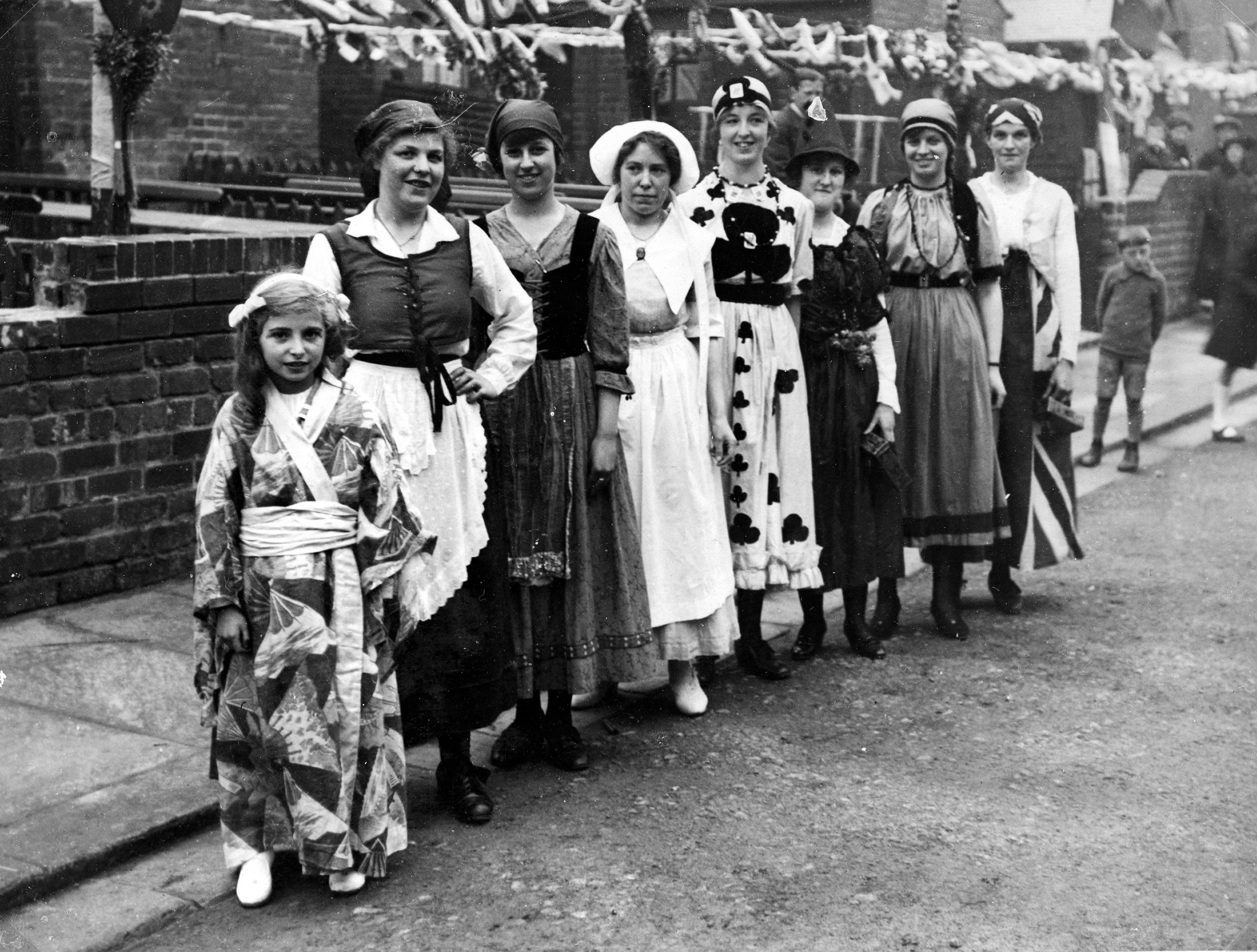 A fancy dress parade in Harrogate as part of the peace celebrations in 1919