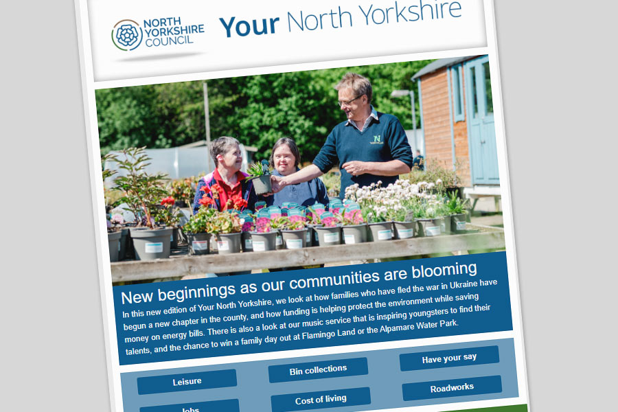 Cover of the August edition of Your North Yorkshire newsletter