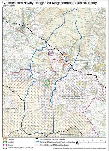 Clapham cum Newby designated neighbourhood plan boundary