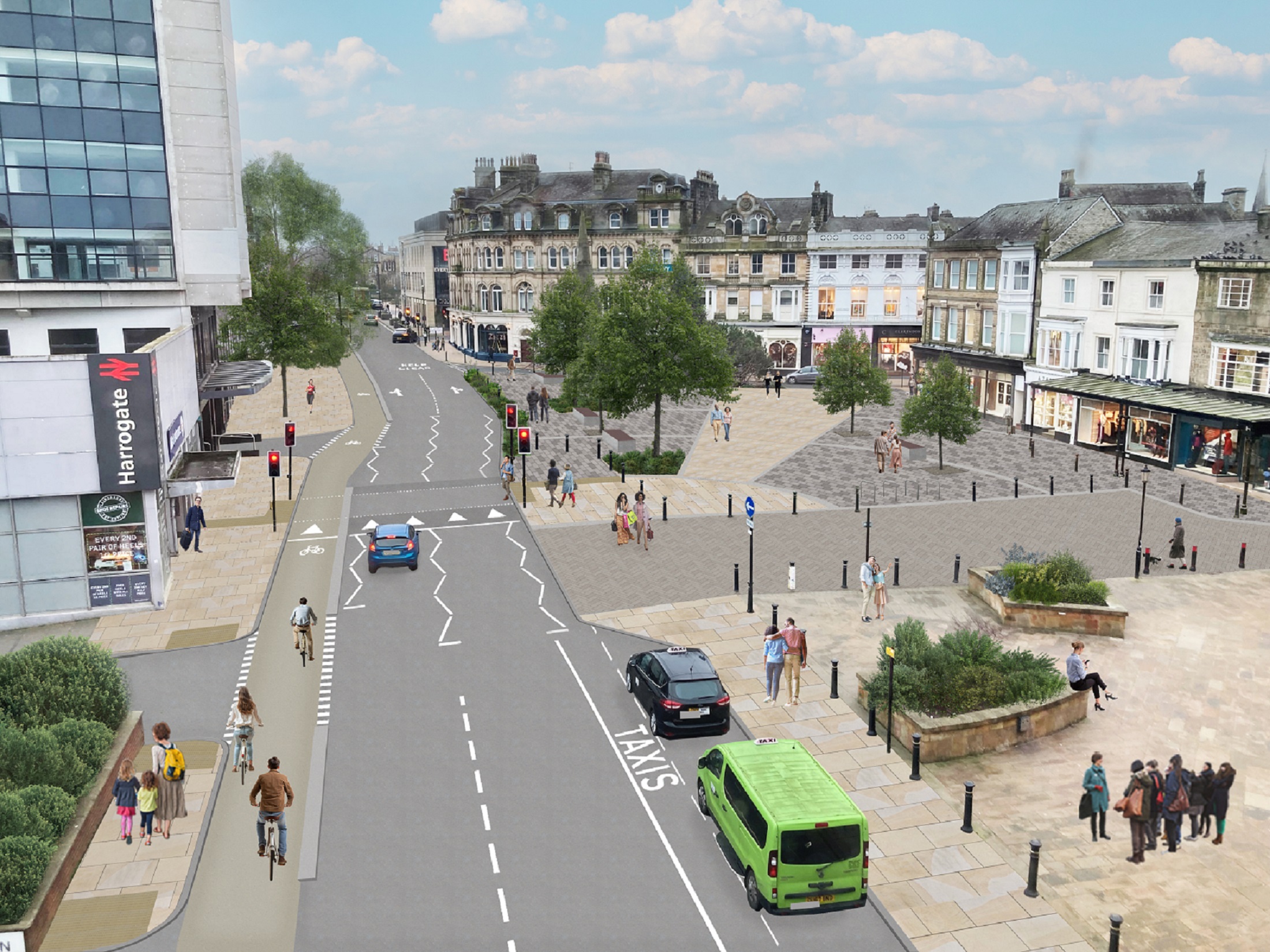 Artist impression of Station Parade in Harrogate