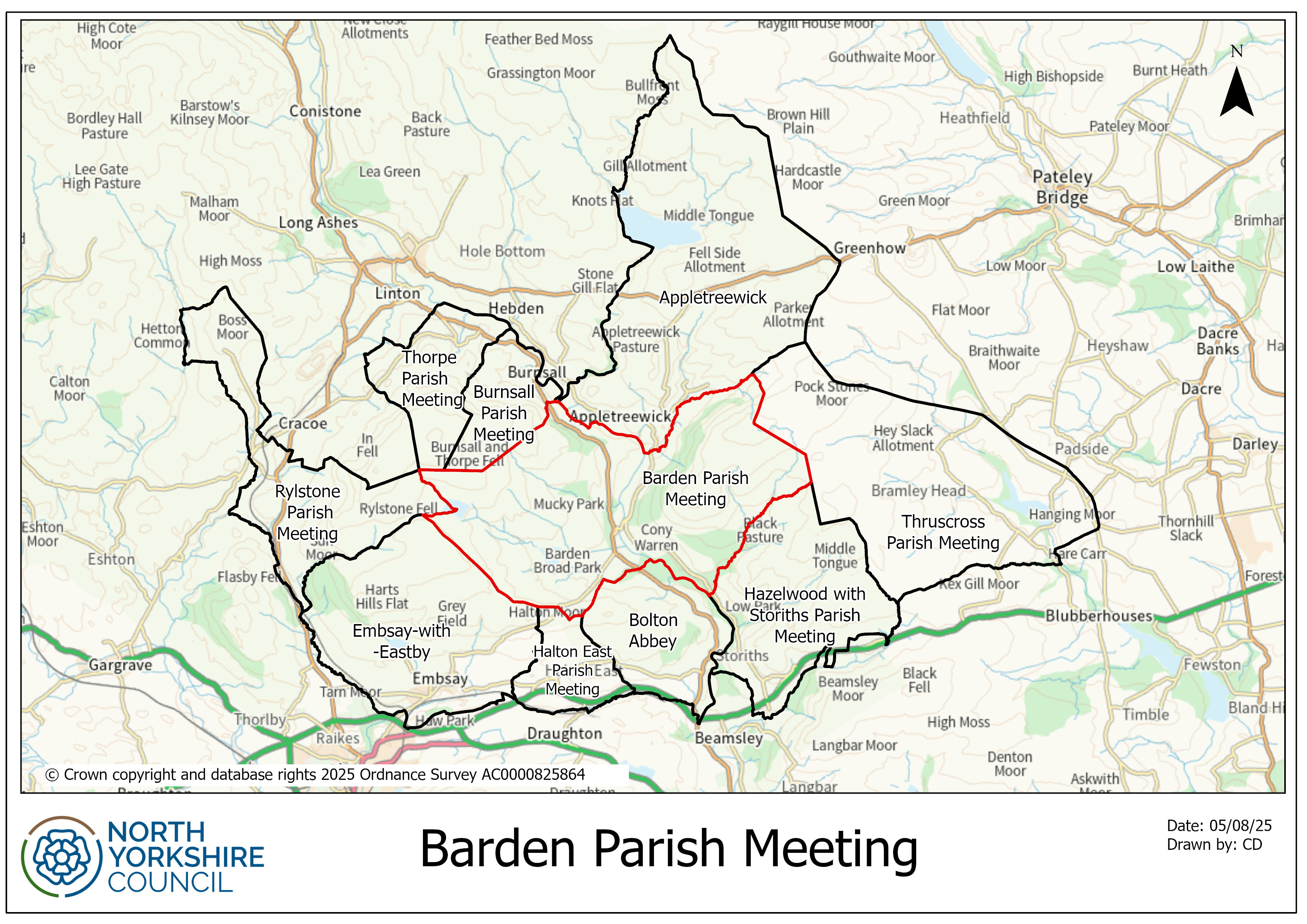 Map of Barden Parish