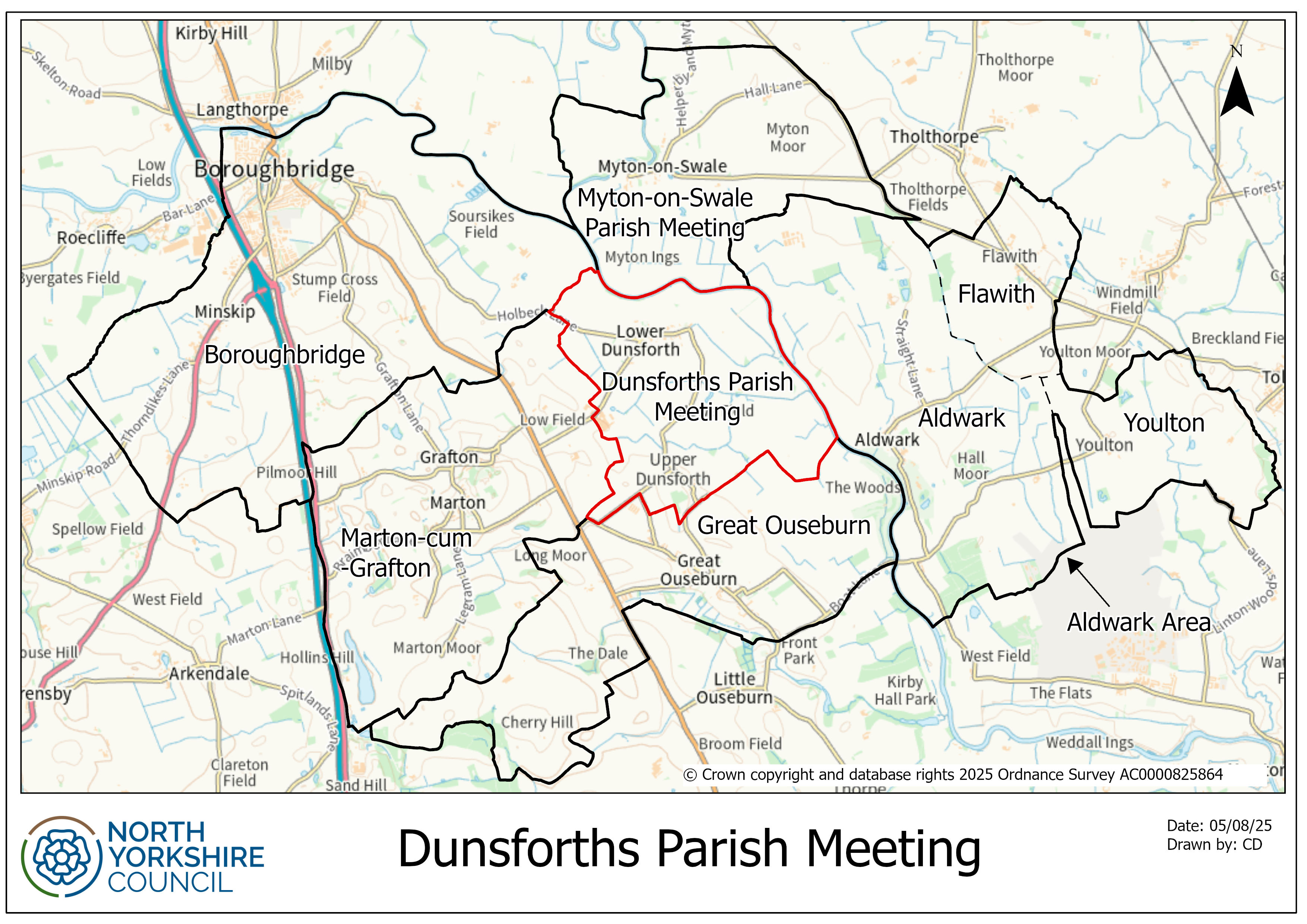 Map of Dunsforth Parish