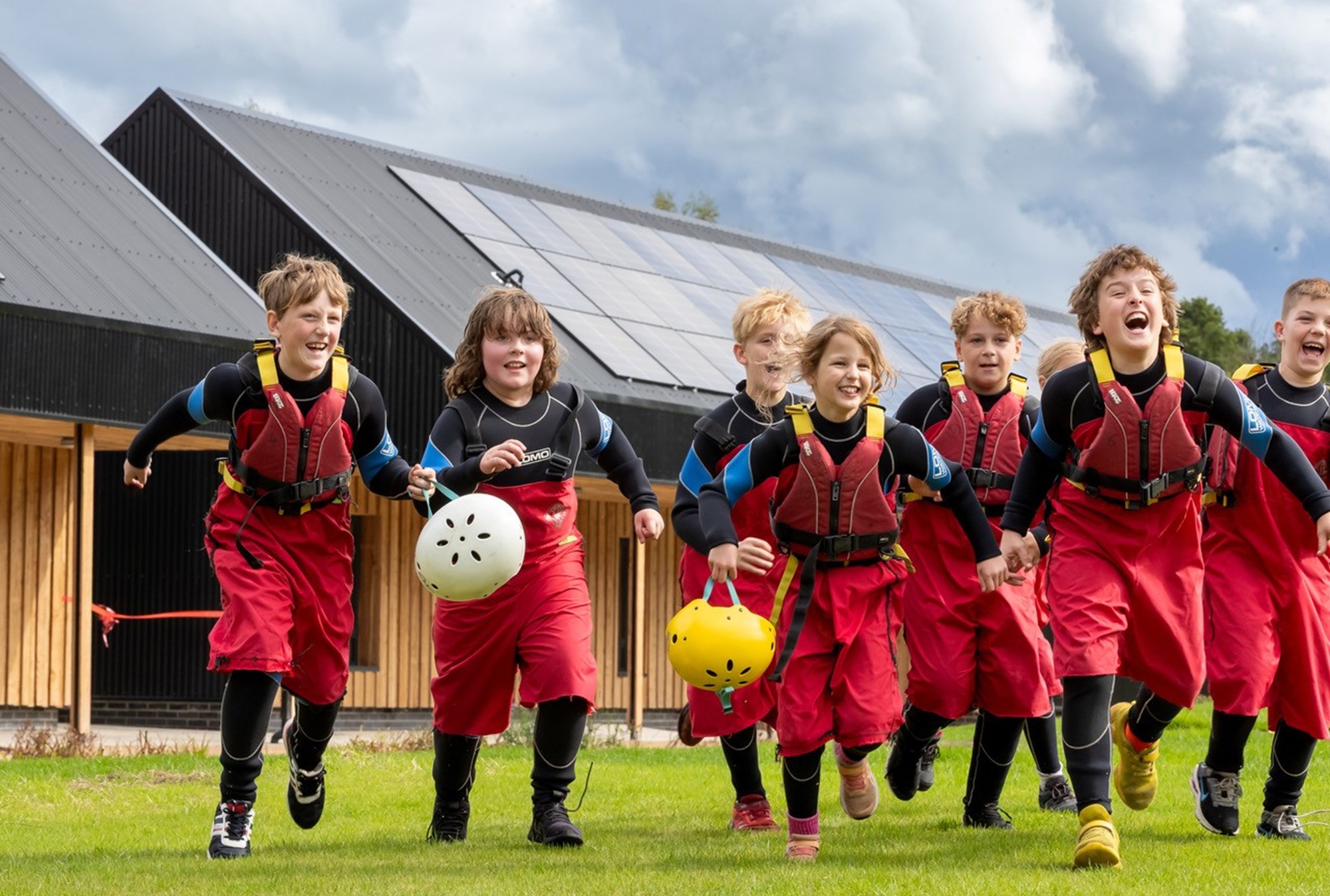 Children at Bewerley Park outdoor education centre