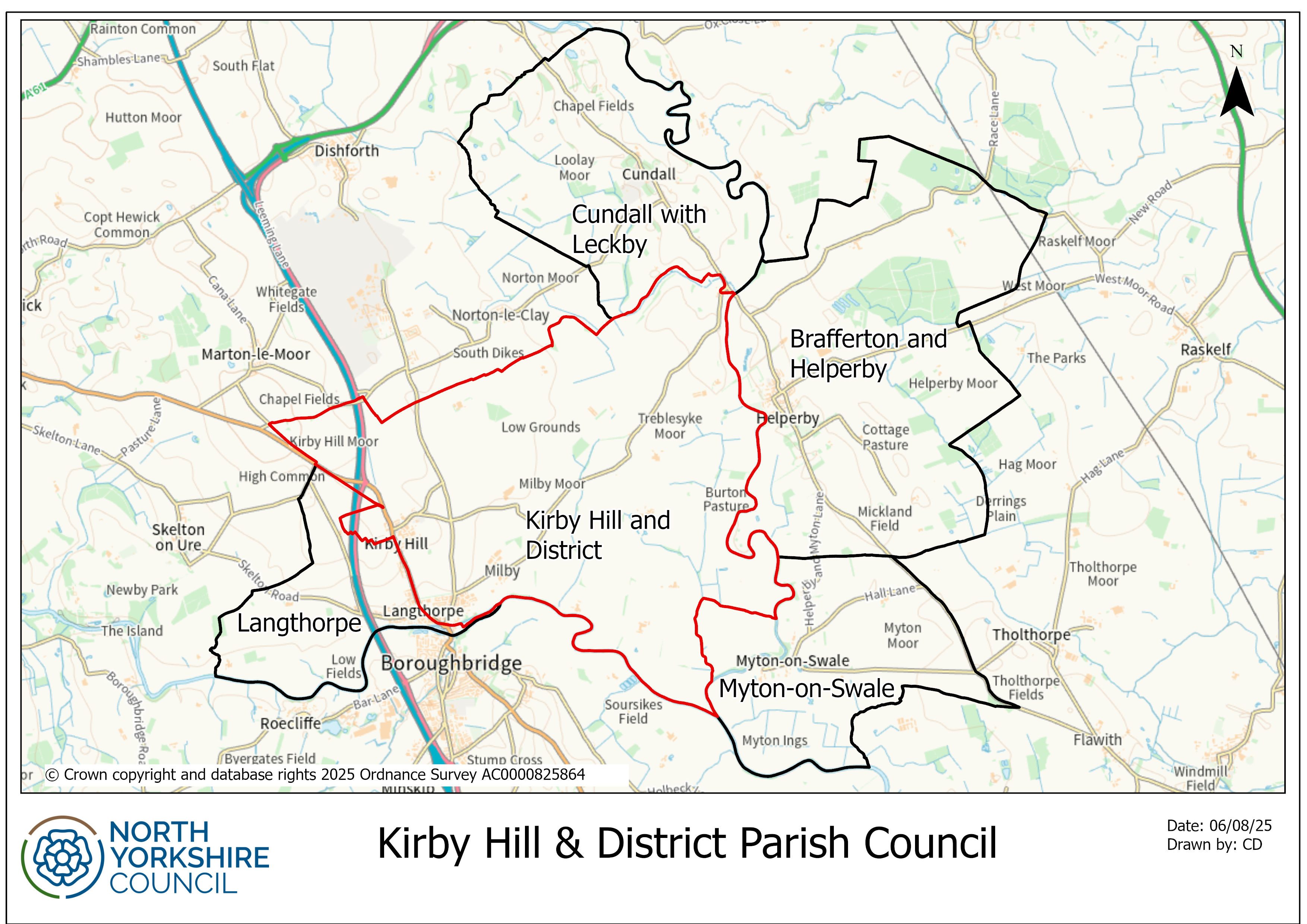 Map of Kirby Hill and District layout